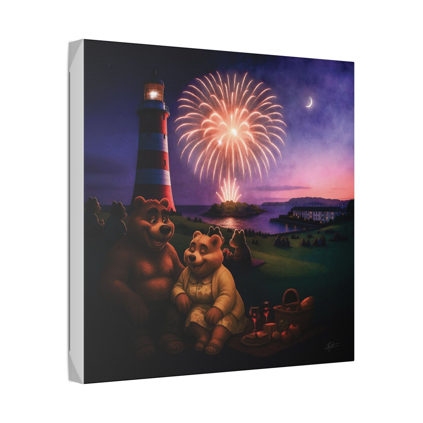 Art Canvas - The Firework Contest by Andrew McCarter