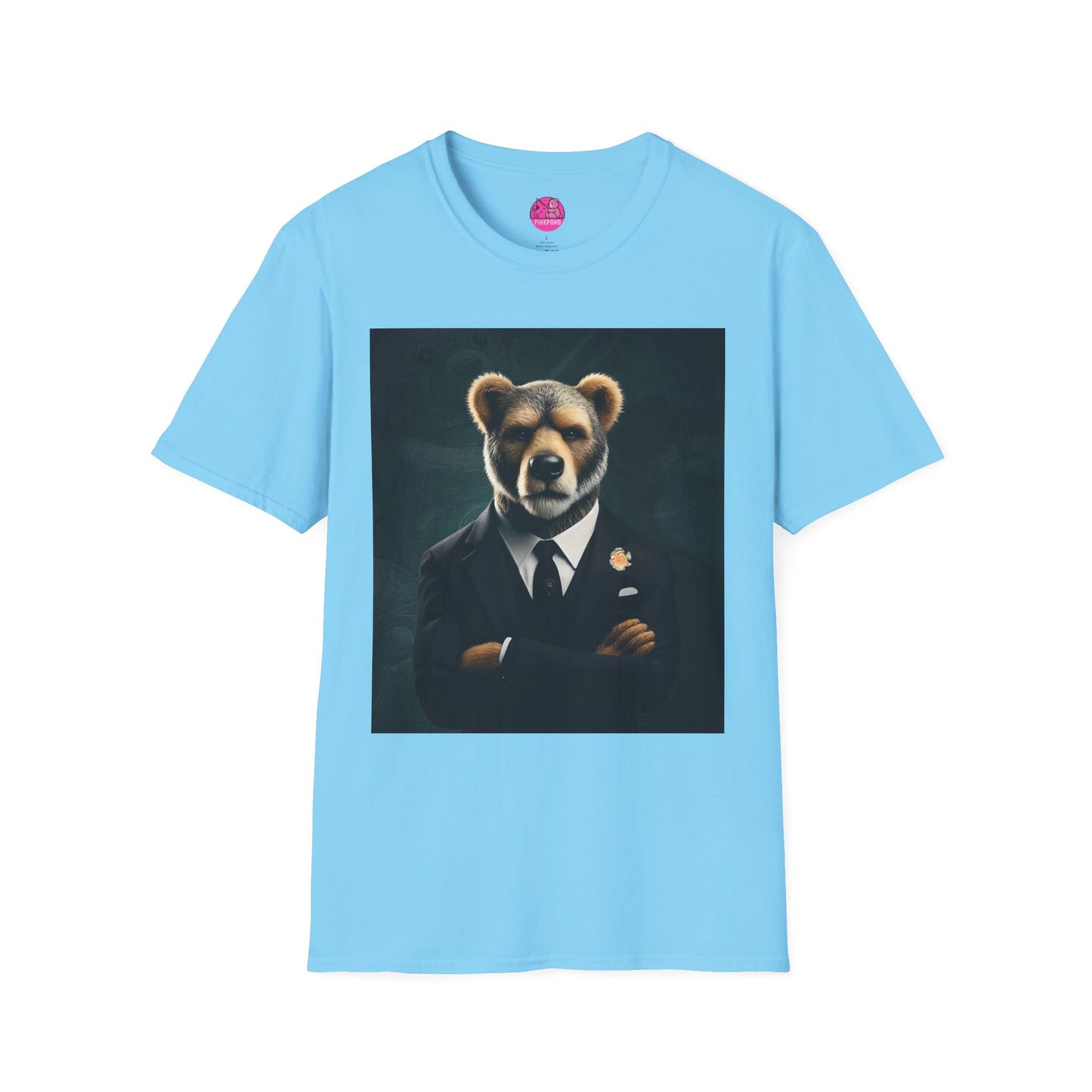 Boss Bear Graphic Tee - Unisex Softstyle T-Shirt for Power Players