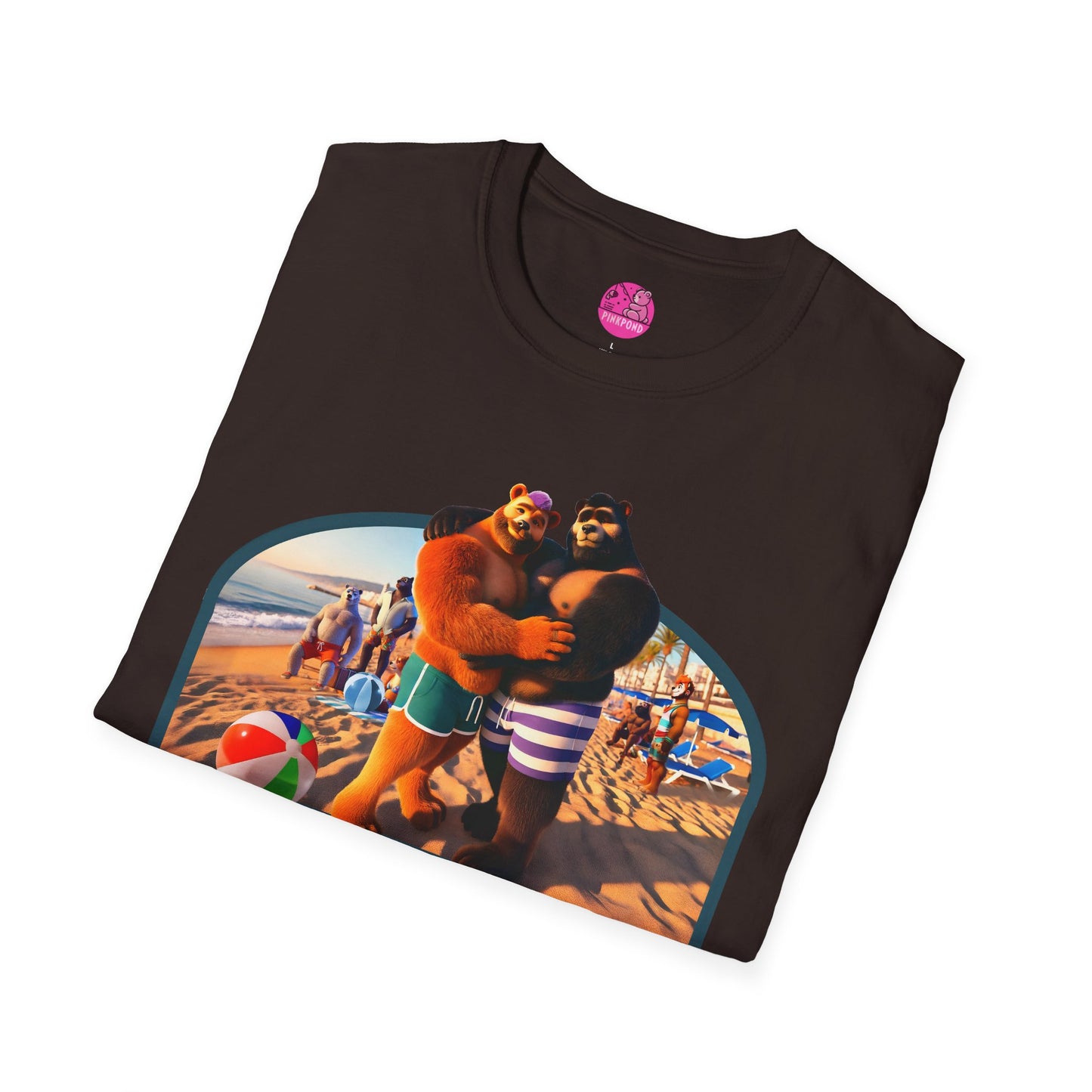 Beach Life Bears Unisex T-Shirt - Mikey & Max Tee by PinkPond