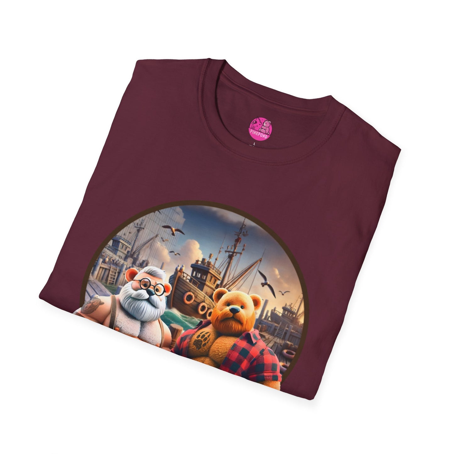Dockside Daddies T-Shirt - Rugged Bear Seafaring Vibes Tee
