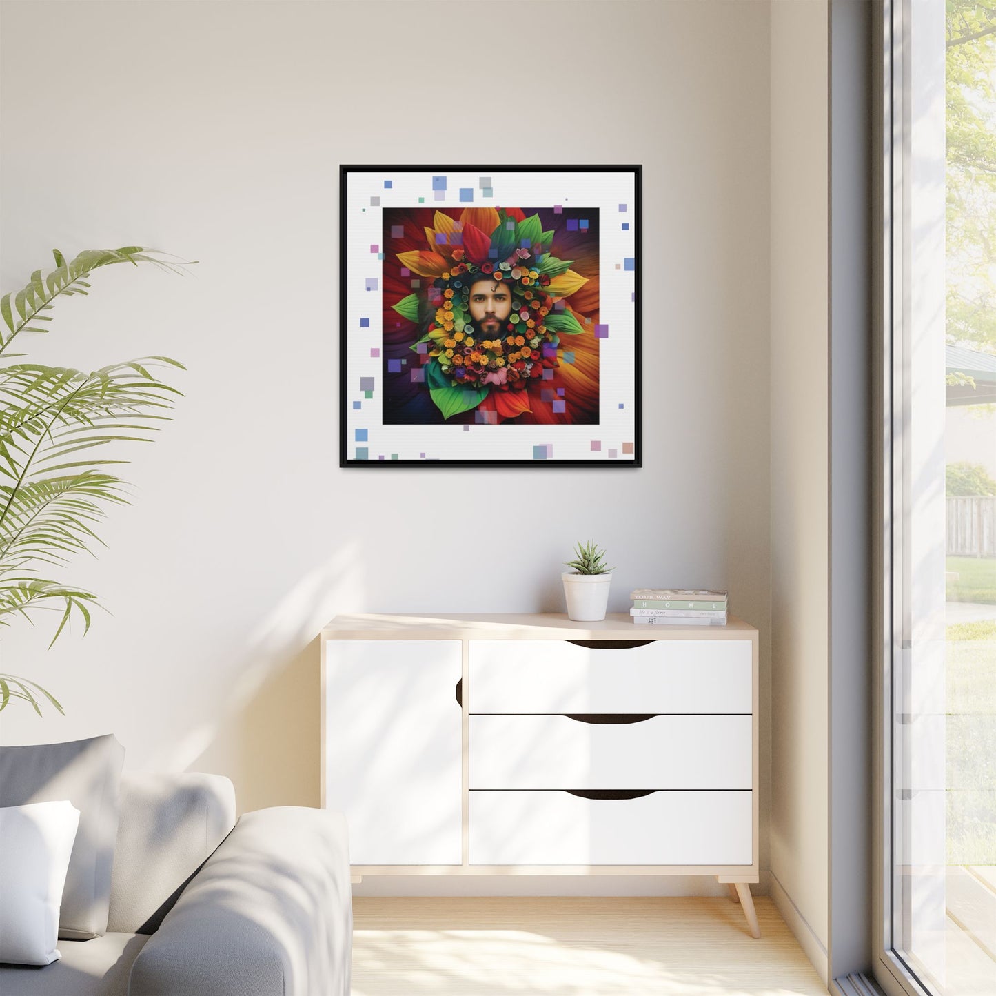 'Flourish: The Modern Green Man' canvas print By Andrew McCarter