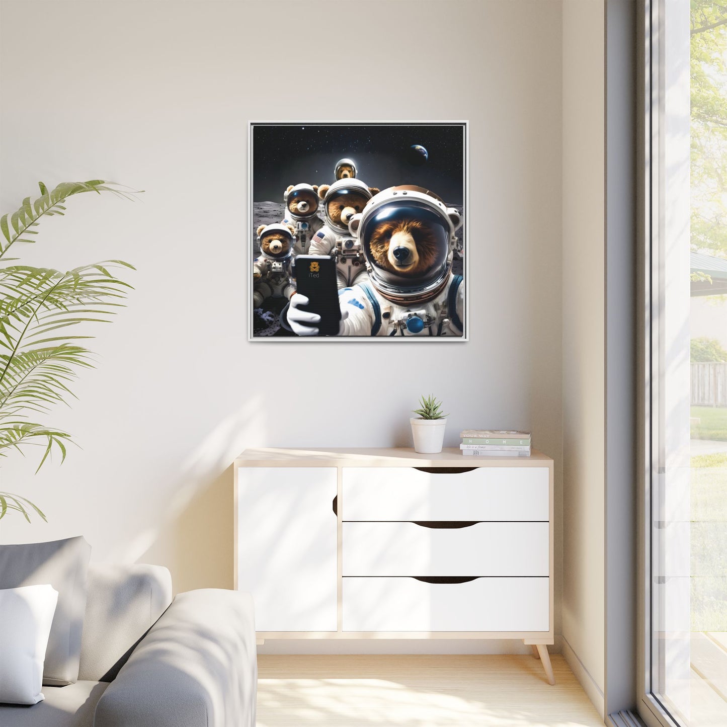 Canvas Print - Mooning Bear Selfie by Andrew McCarter