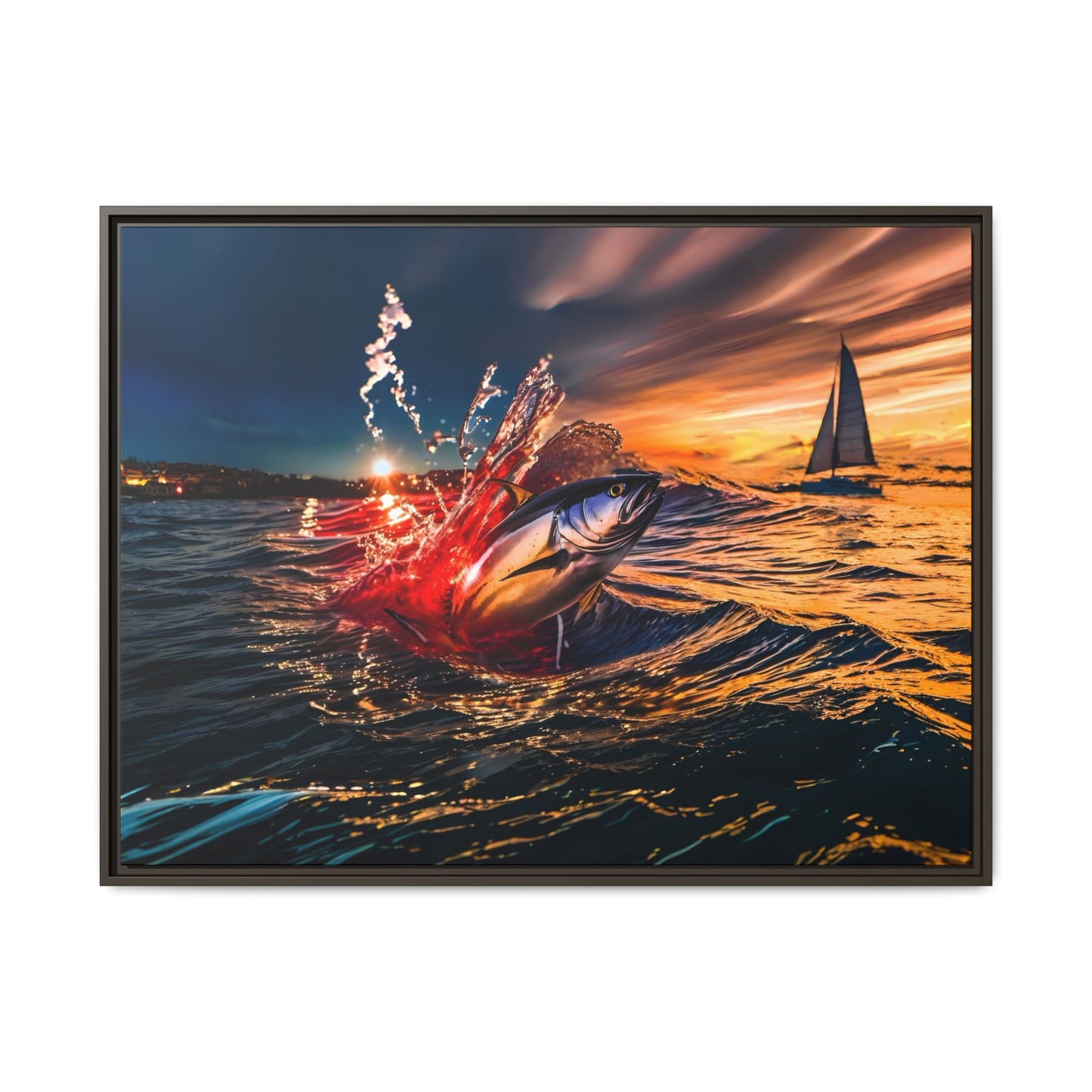 "The Leap" by Andrew McCarter - Ocean Canvas Art.