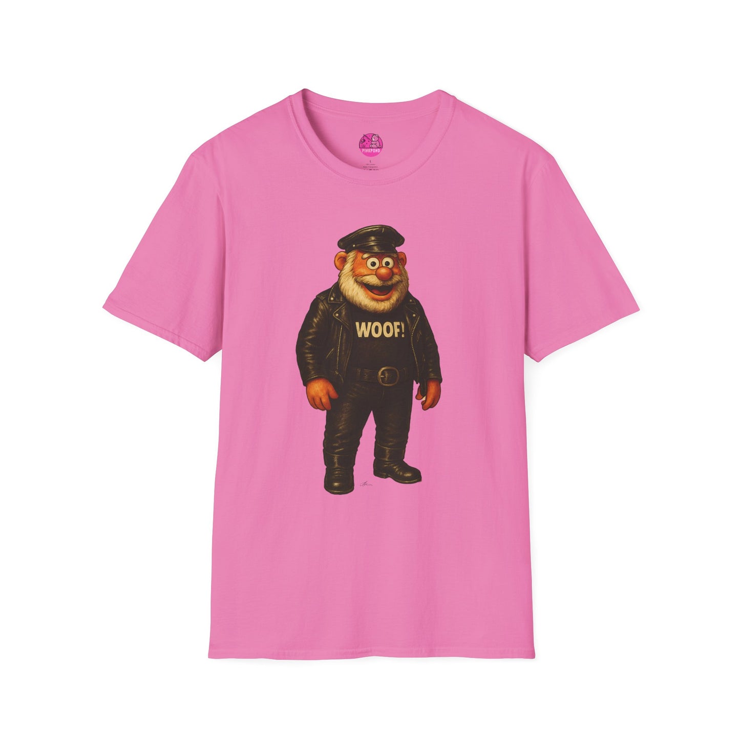 Unisex T-Shirt Leather Polar Bear Tee - WOOF Shirt Silver Beard Energy Pride Fashion