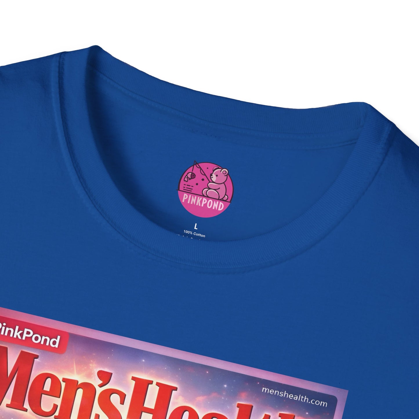 Men’s Health Bear T-Shirt — PinkPond Swiping Bear Graphic Tee