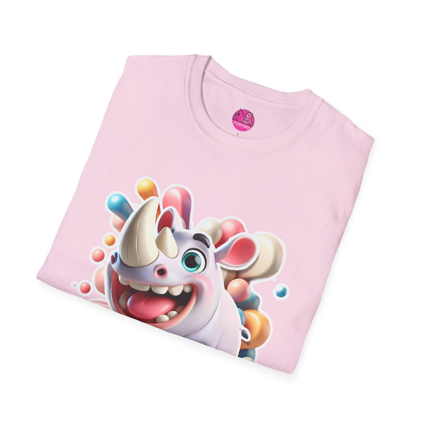 Ronnie the Rhino T-Shirt – Big Energy, Bigger Smiles! - Unisex Softstyle Tee