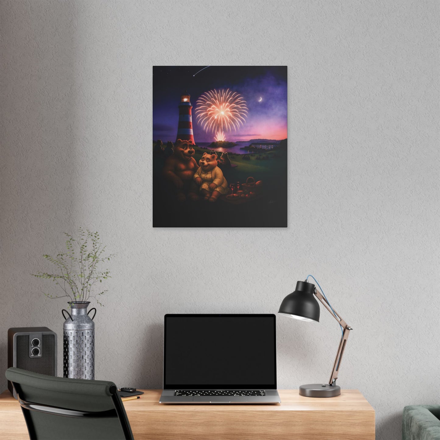 Art Canvas - The Firework Contest by Andrew McCarter