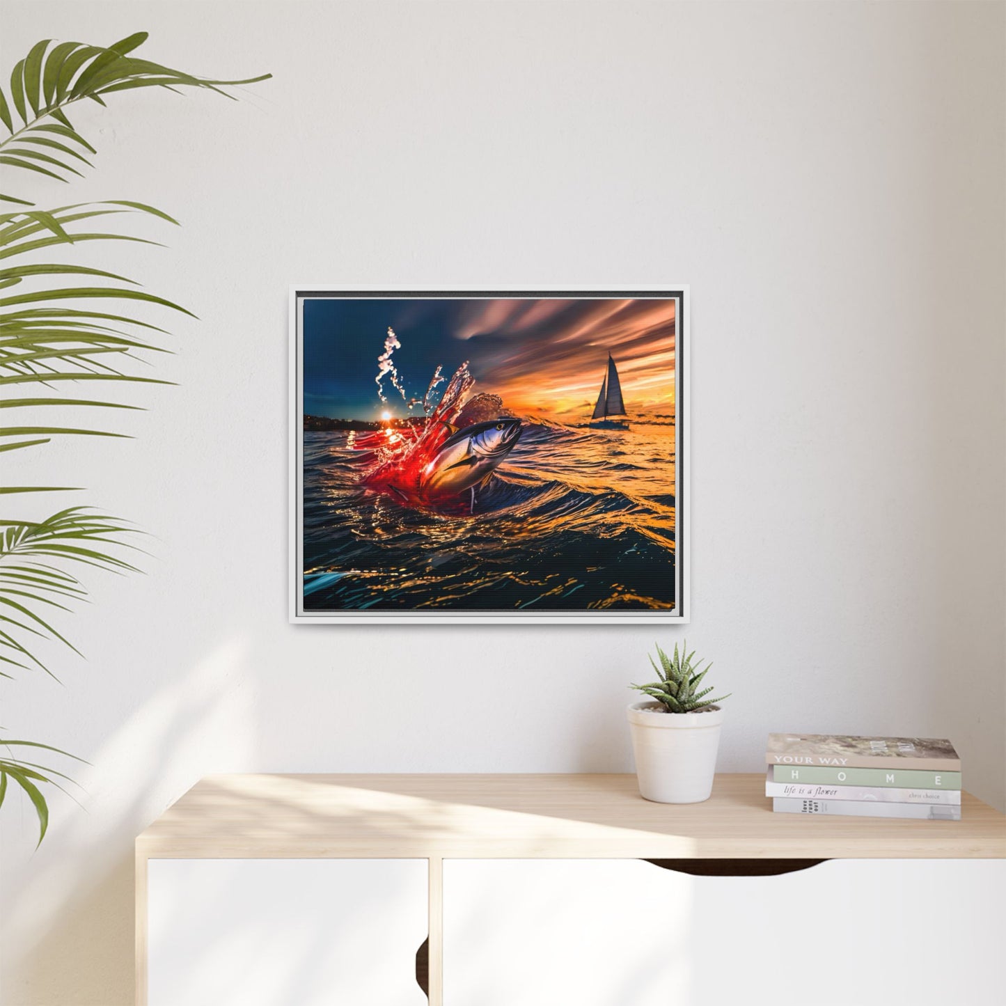 "The Leap" by Andrew McCarter - Ocean Canvas Art.