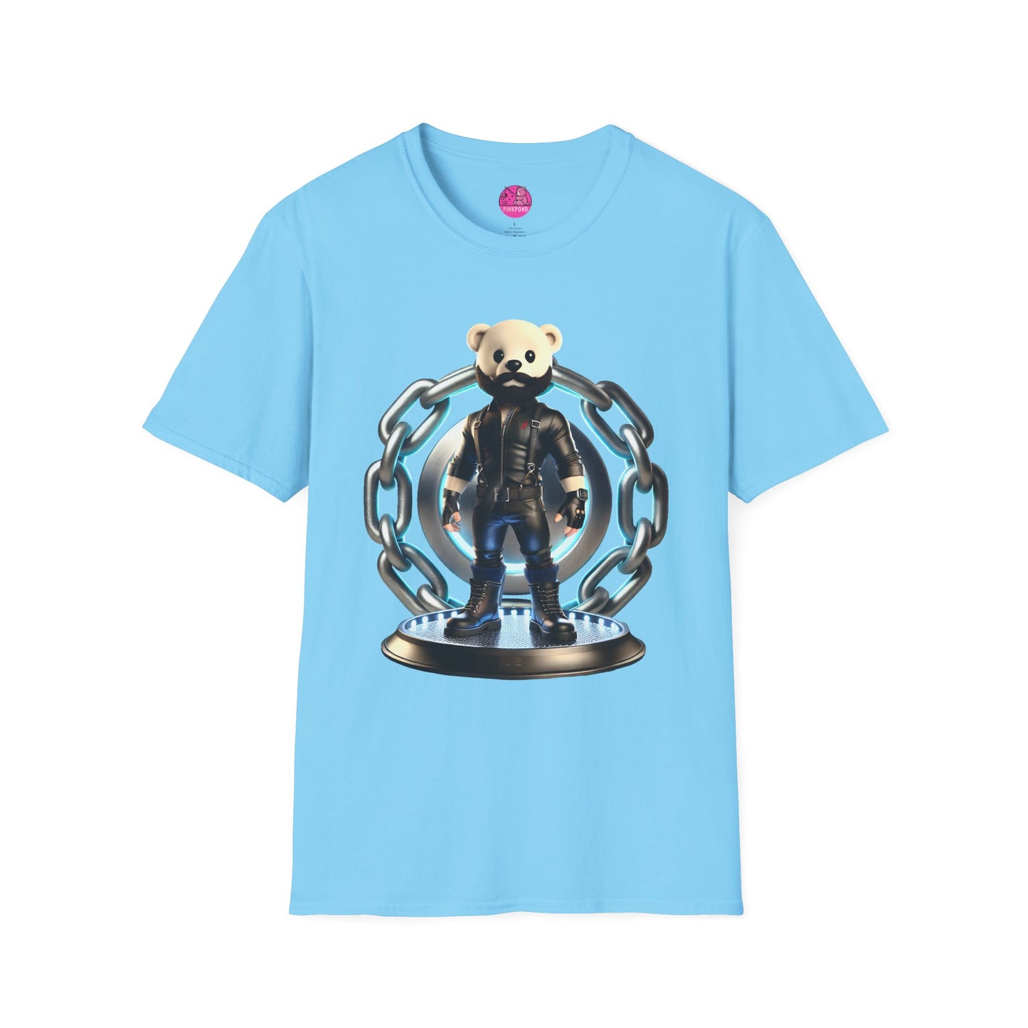 Hot Leather Cub Unisex Softstyle T-Shirt | Fierce and Fun Bear Tee with Leather-Clad Sass