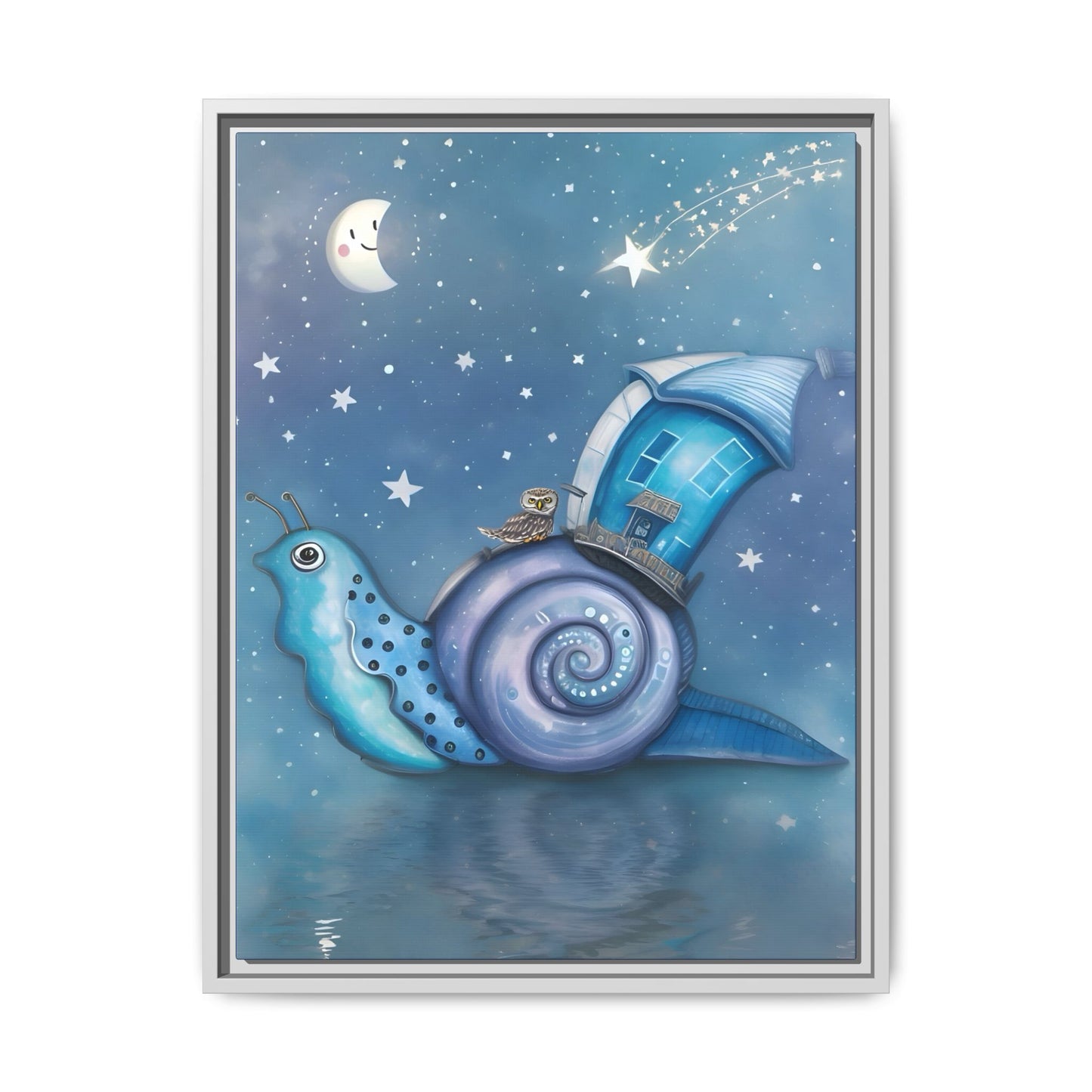 The Owl and the Snail Glided Upon a Sea of Stars by Andrew McCarter  - Canvas Print