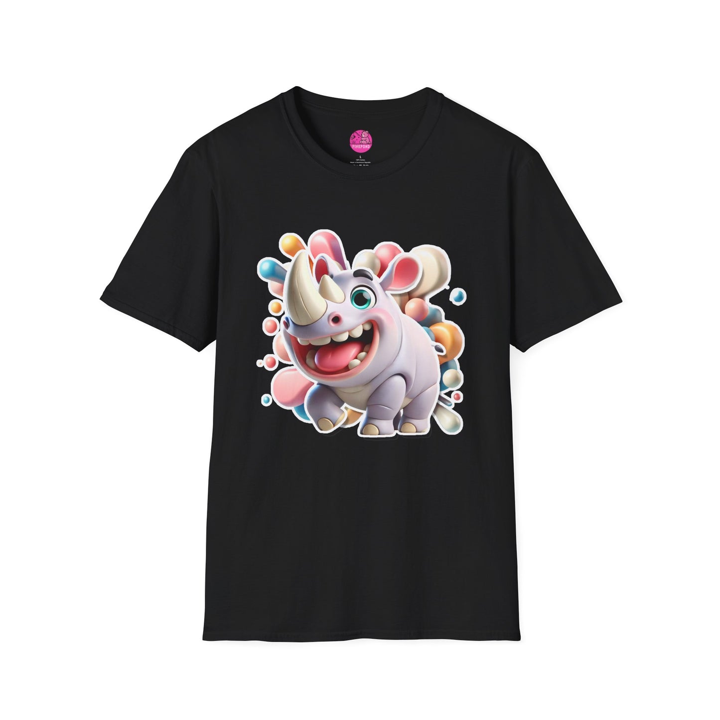 Ronnie the Rhino T-Shirt – Big Energy, Bigger Smiles! - Unisex Softstyle Tee