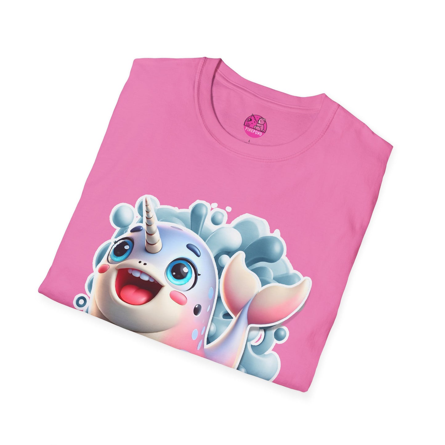 Nelly the Narwhal T-Shirt – The Ocean’s Most Magical Smile! - Unisex Softstyle Tee