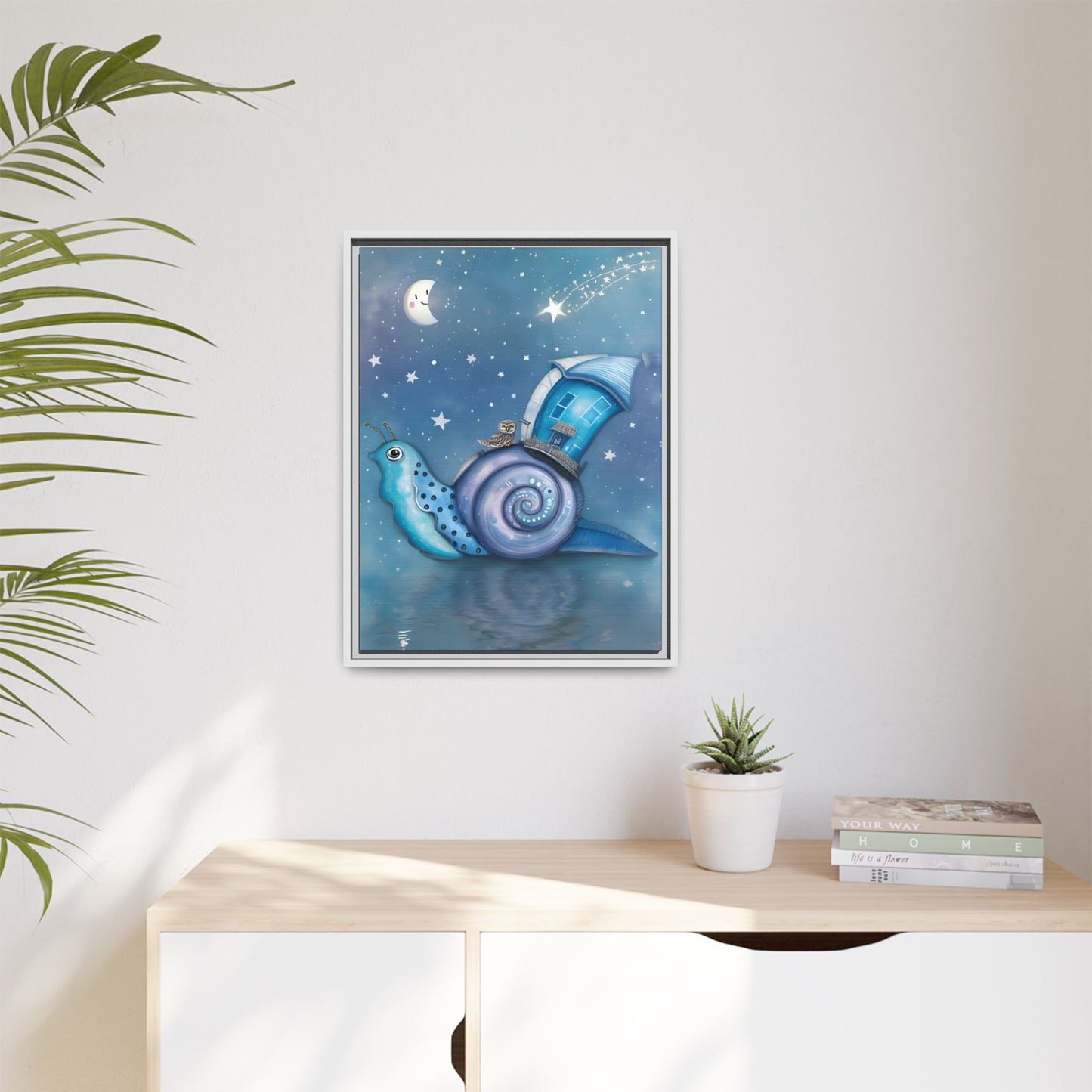 The Owl and the Snail Glided Upon a Sea of Stars by Andrew McCarter  - Canvas Print