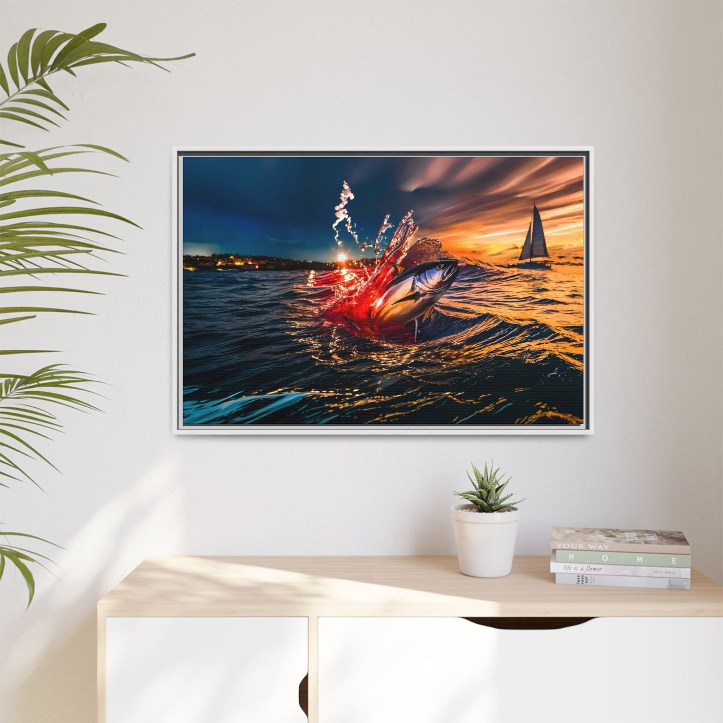 "The Leap" by Andrew McCarter - Ocean Canvas Art.
