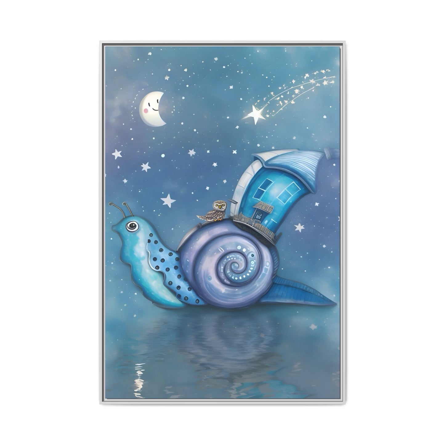 The Owl and the Snail Glided Upon a Sea of Stars by Andrew McCarter  - Canvas Print