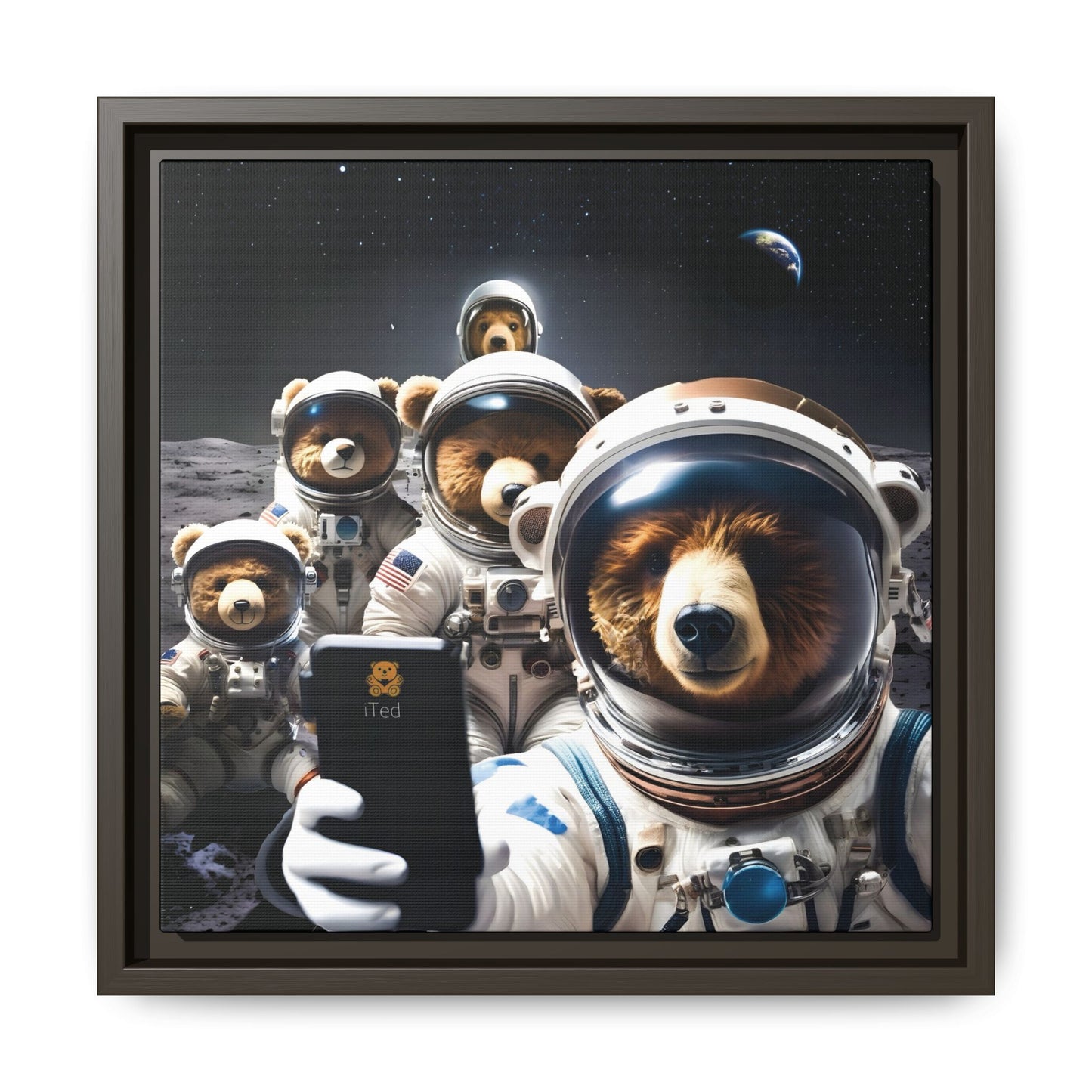 Canvas Print - Mooning Bear Selfie by Andrew McCarter