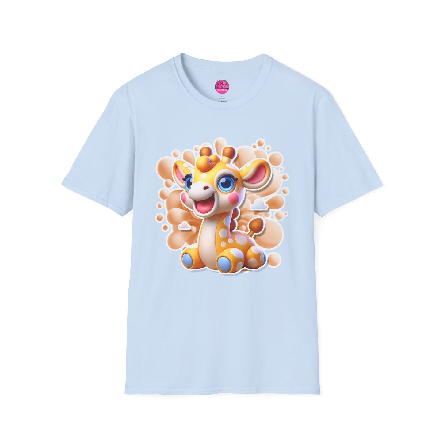 Geoffrey Giraffe T-Shirt - Tall on Charm, Big on Smiles Unisex Softstyle
