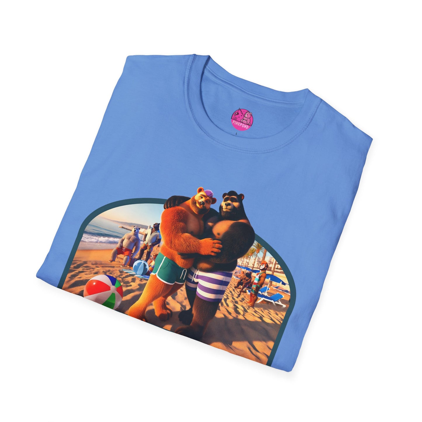 Beach Life Bears Unisex T-Shirt - Mikey & Max Tee by PinkPond