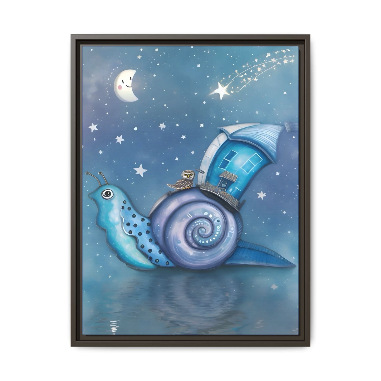 The Owl and the Snail Glided Upon a Sea of Stars by Andrew McCarter  - Canvas Print