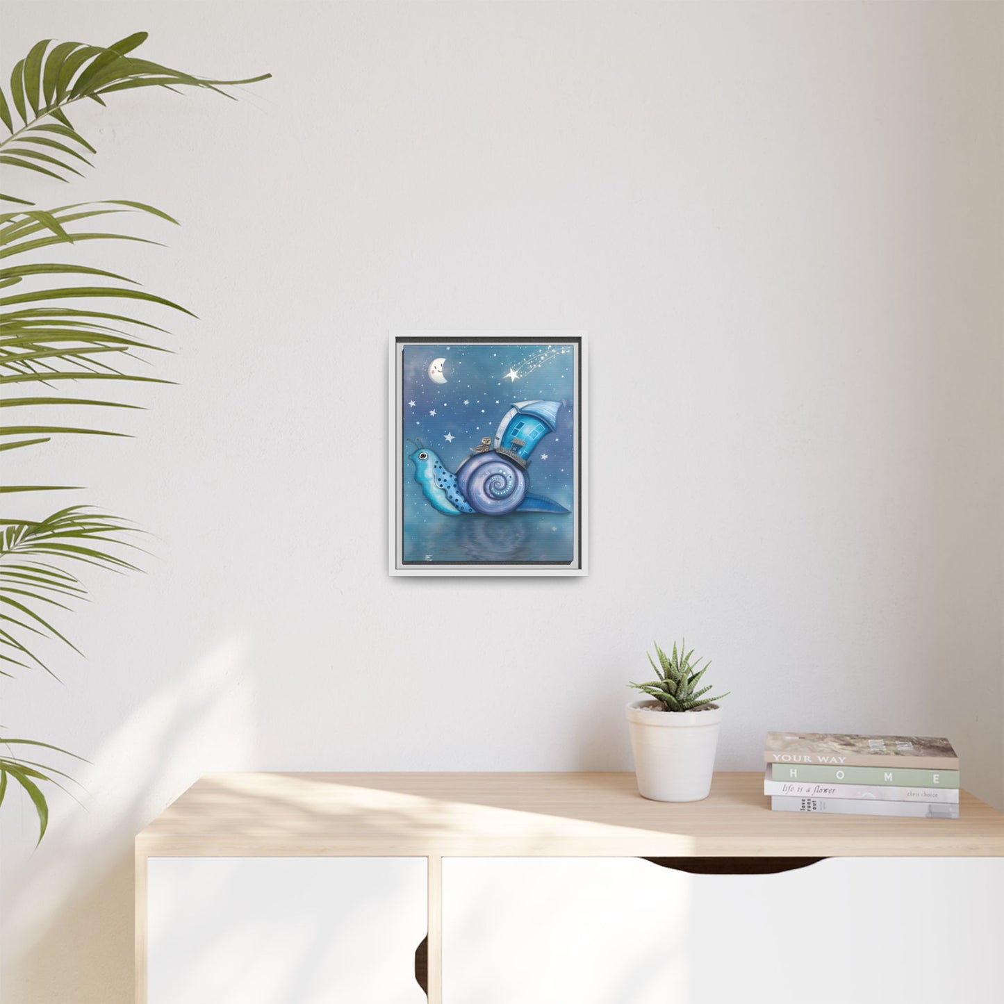 The Owl and the Snail Glided Upon a Sea of Stars by Andrew McCarter  - Canvas Print