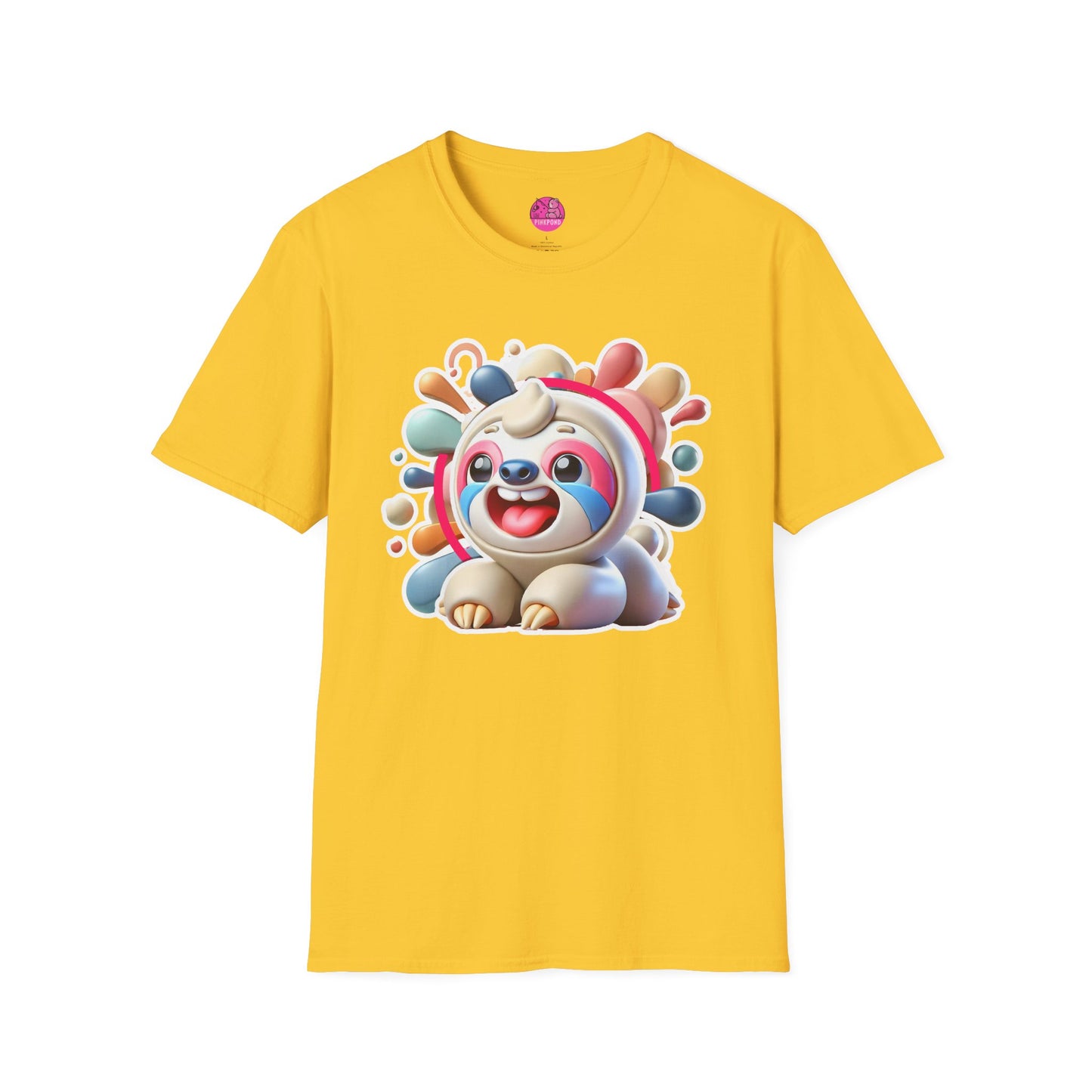 Sylvester Sloth Chill Tee - Laid-Back and Playful Unisex Softstyle T-Shirt for Sloth Lovers