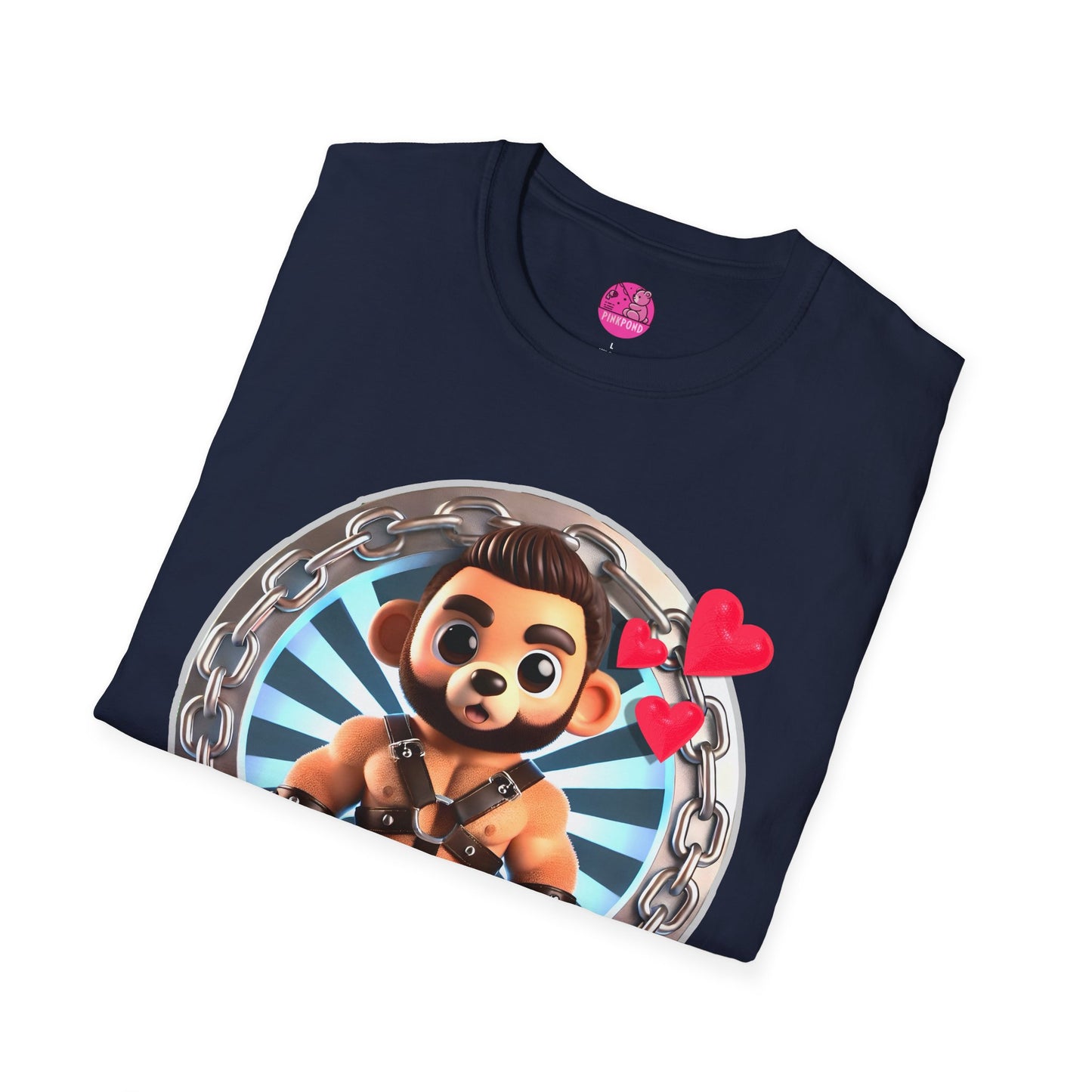 Love Struck Cub – Cute & Bold Chibi Bear T-Shirt