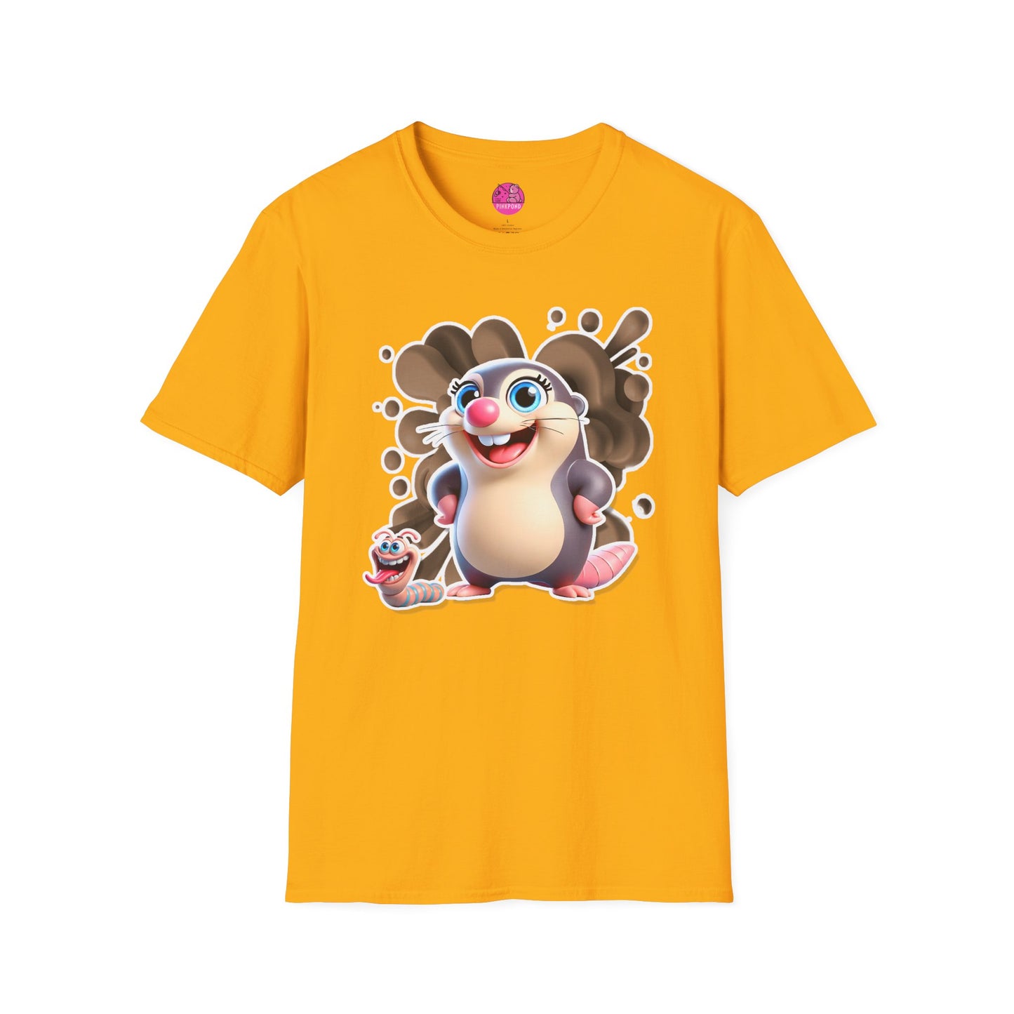 Millicent the Mole T-Shirt – Digging Up Fun in Style - Bold and Colorful Unisex Tee for Fun-Loving Fashion Fans