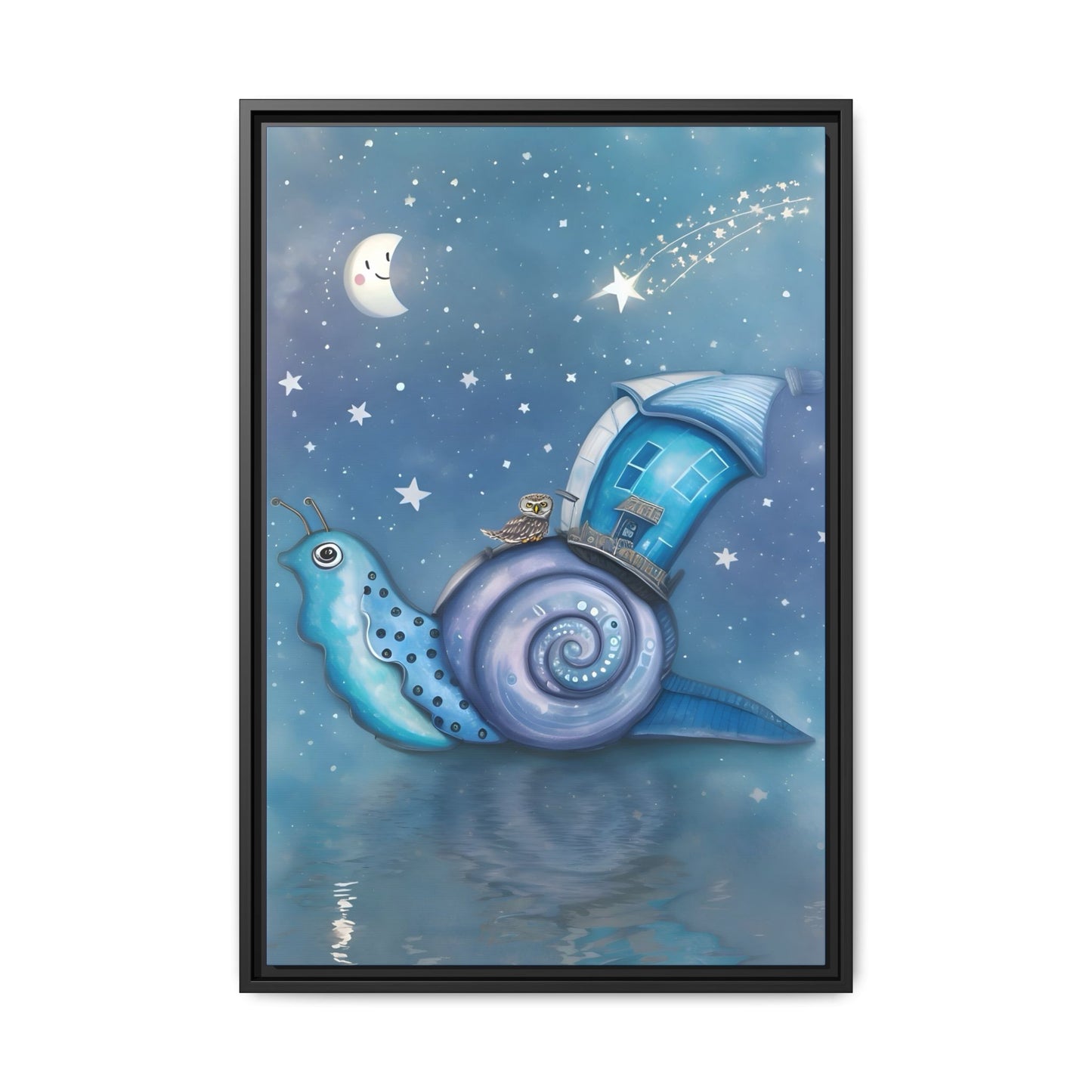 The Owl and the Snail Glided Upon a Sea of Stars by Andrew McCarter  - Canvas Print
