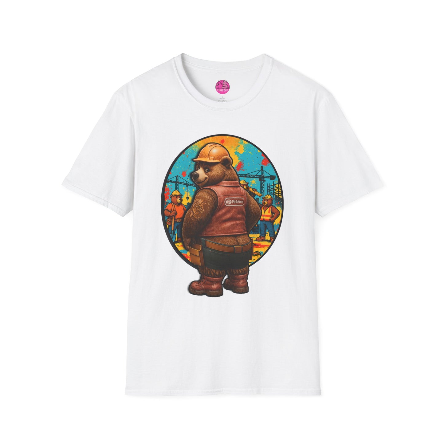 Graphic Tee Builder’s Bum Bear Unisex Softstyle T-Shirt