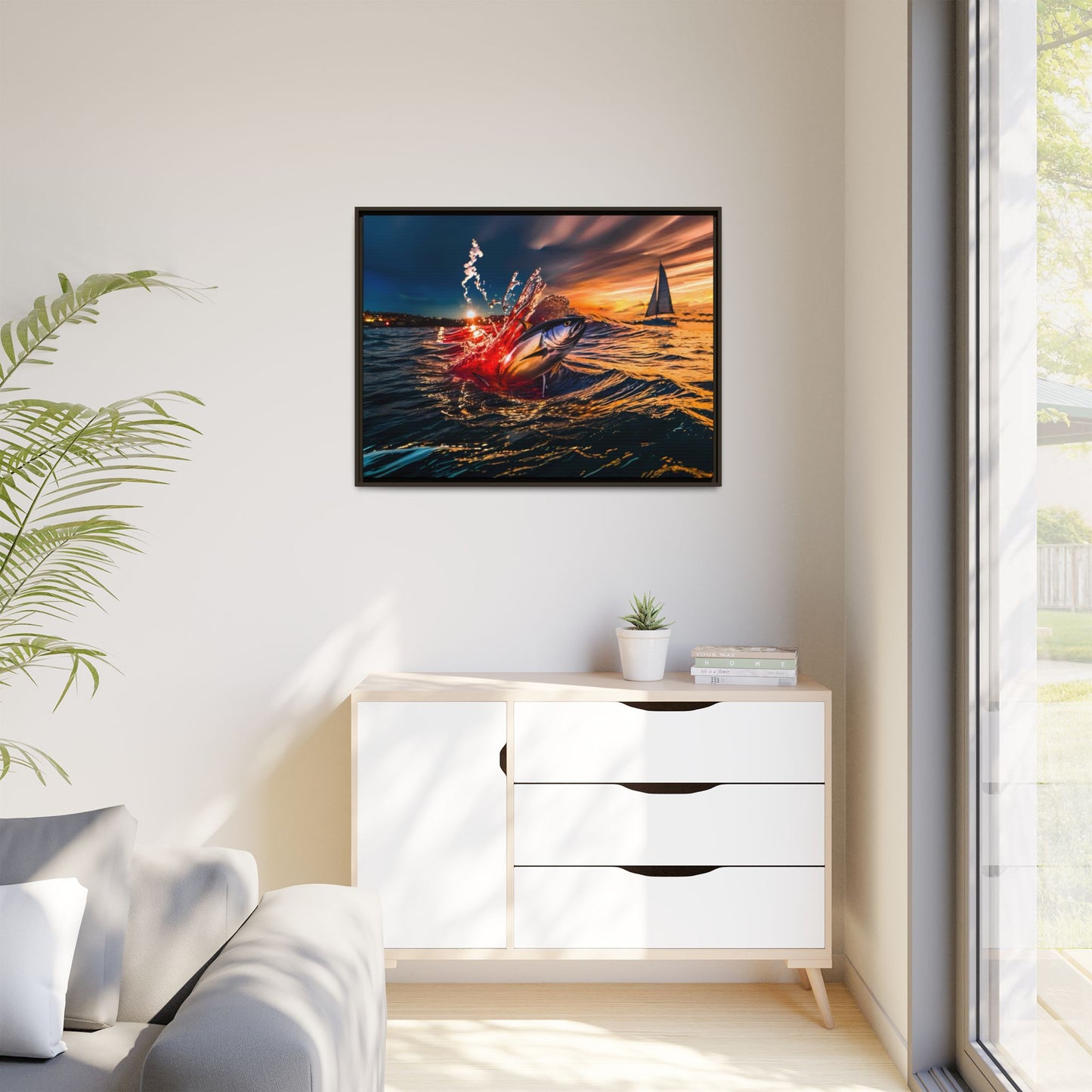 "The Leap" by Andrew McCarter - Ocean Canvas Art.