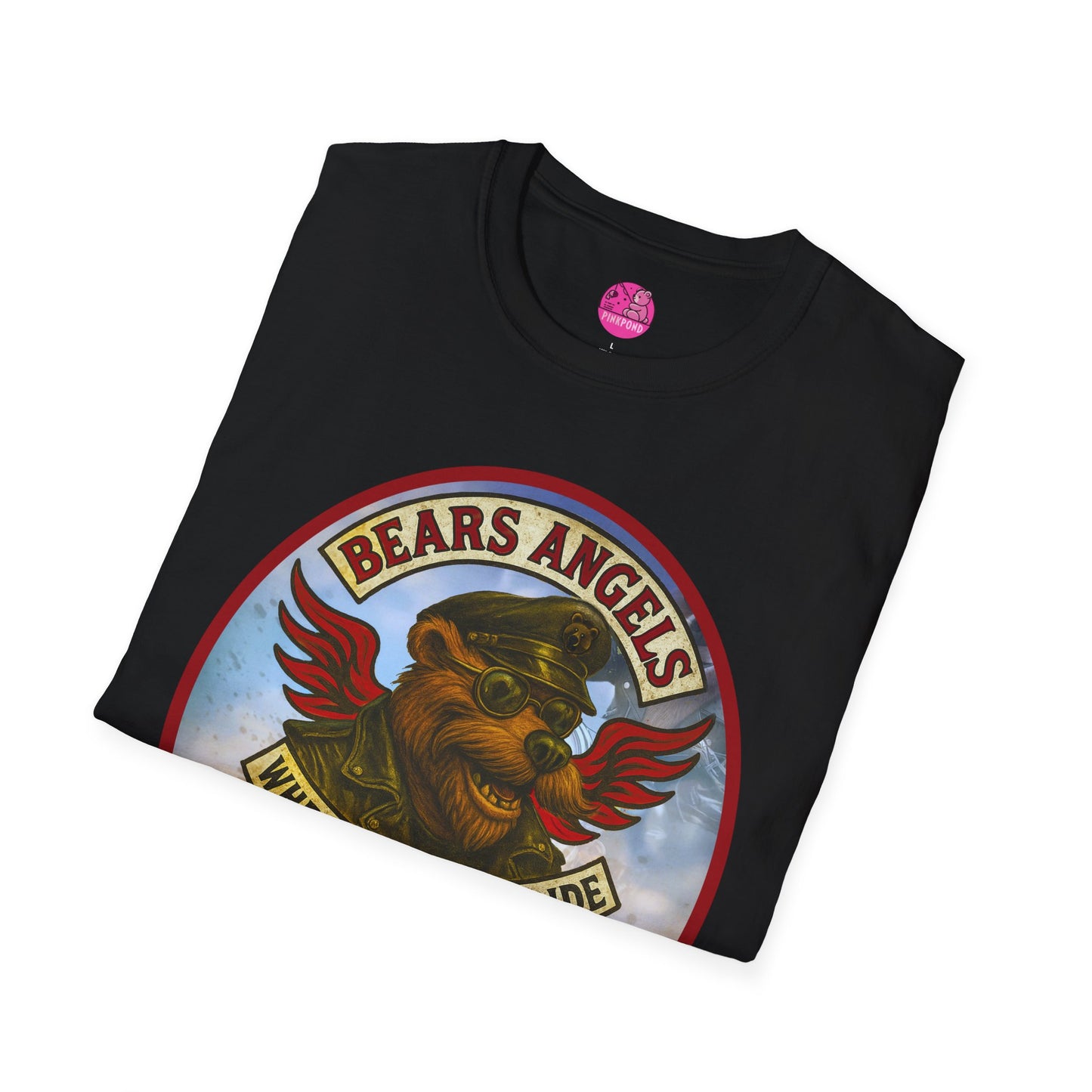 Biker Bear T-Shirt - Bears Angels Roundel, Ride With Pride