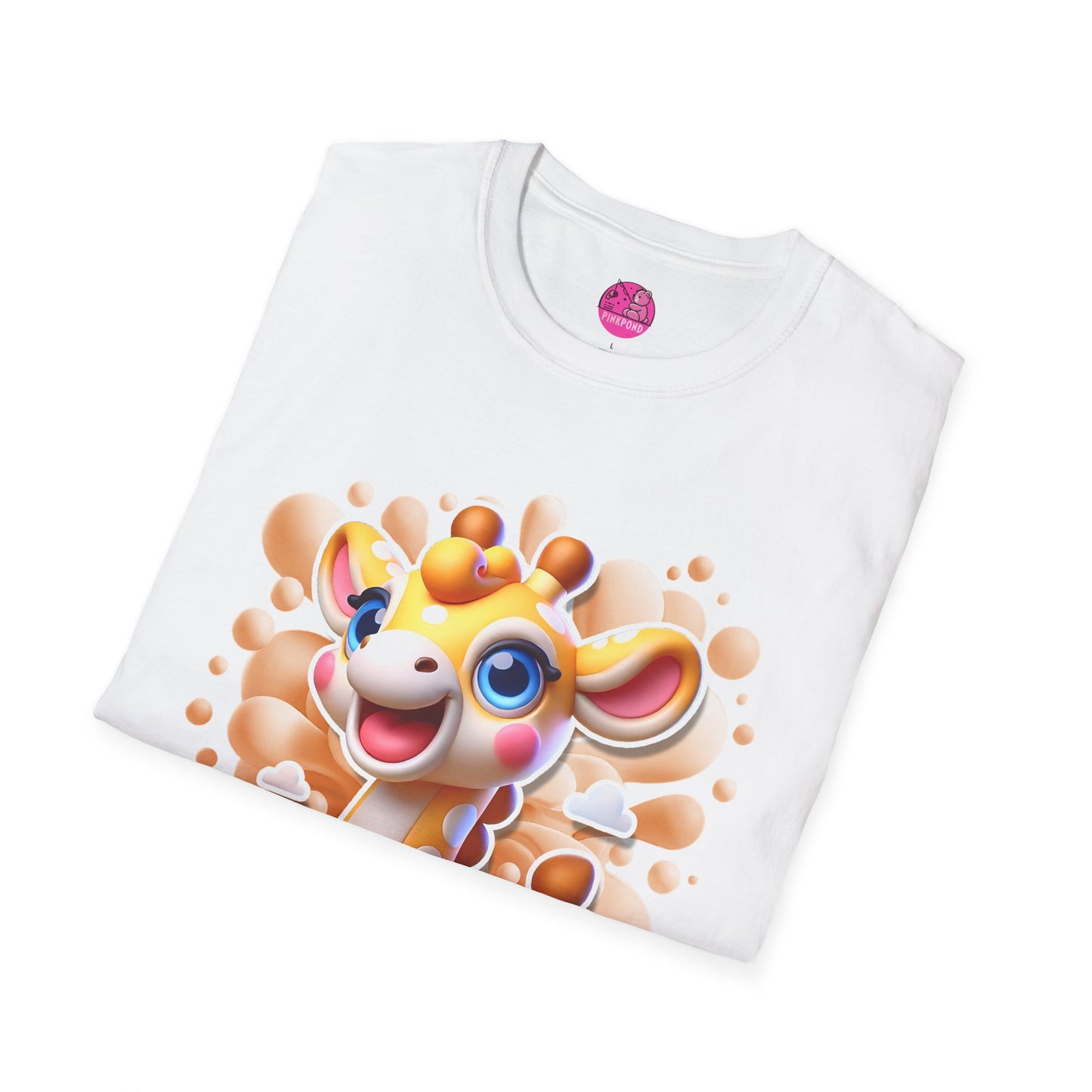 Geoffrey Giraffe T-Shirt - Tall on Charm, Big on Smiles Unisex Softstyle