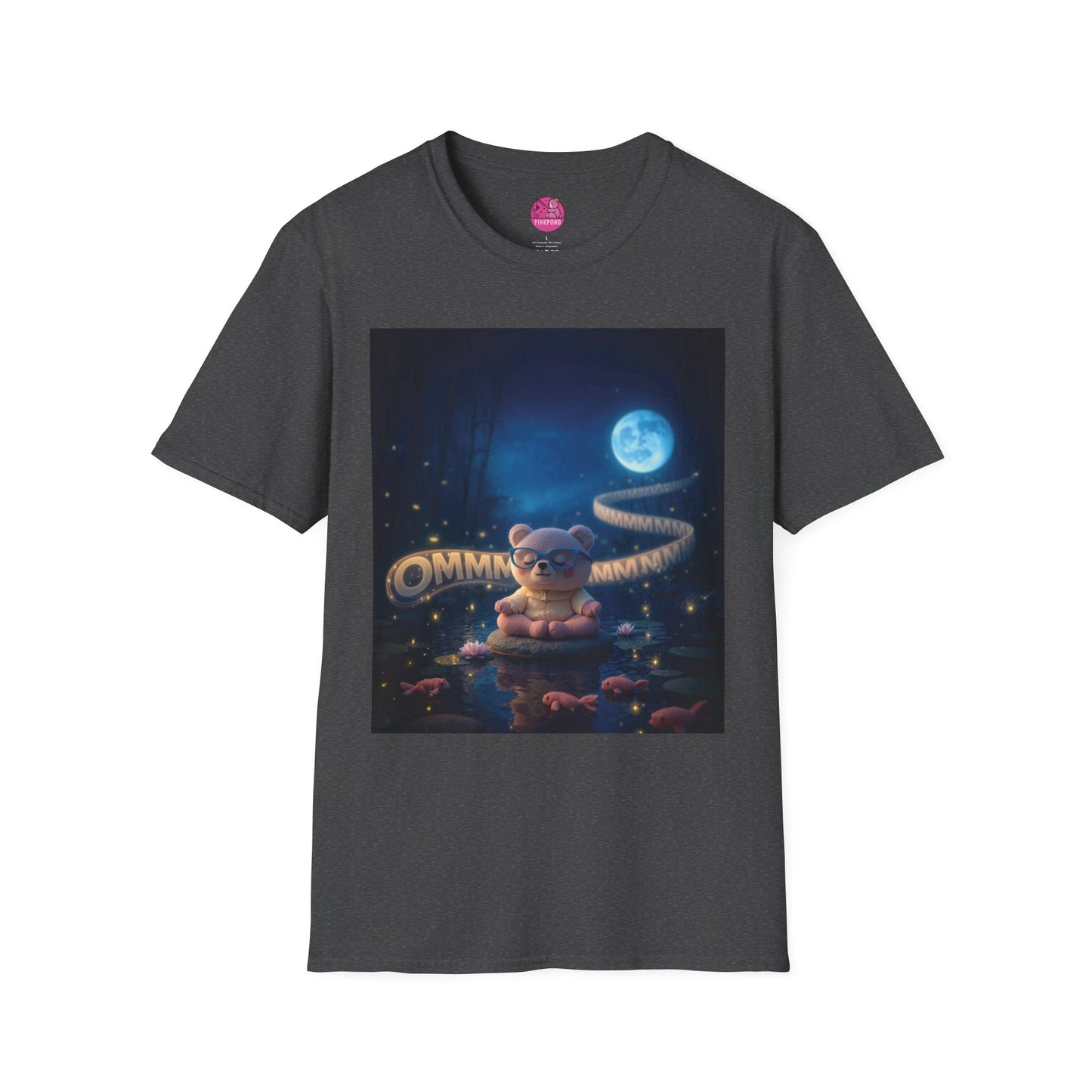 Meditating Bear Moonlit Tranquility T-Shirt