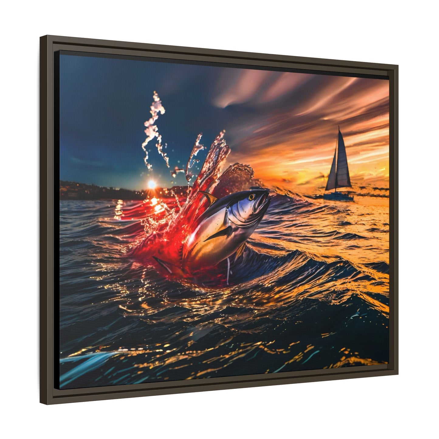 "The Leap" by Andrew McCarter - Ocean Canvas Art.