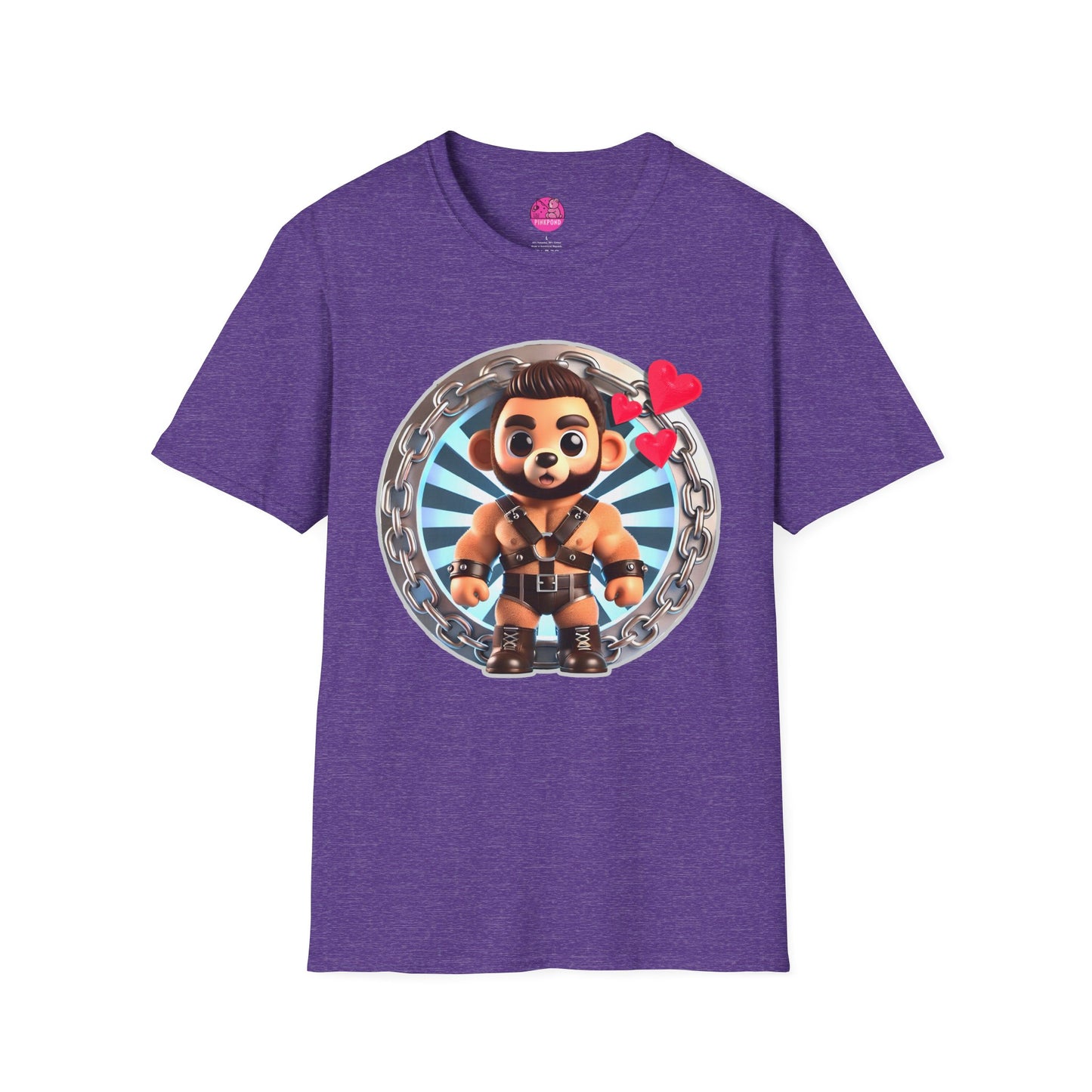 Love Struck Cub – Cute & Bold Chibi Bear T-Shirt