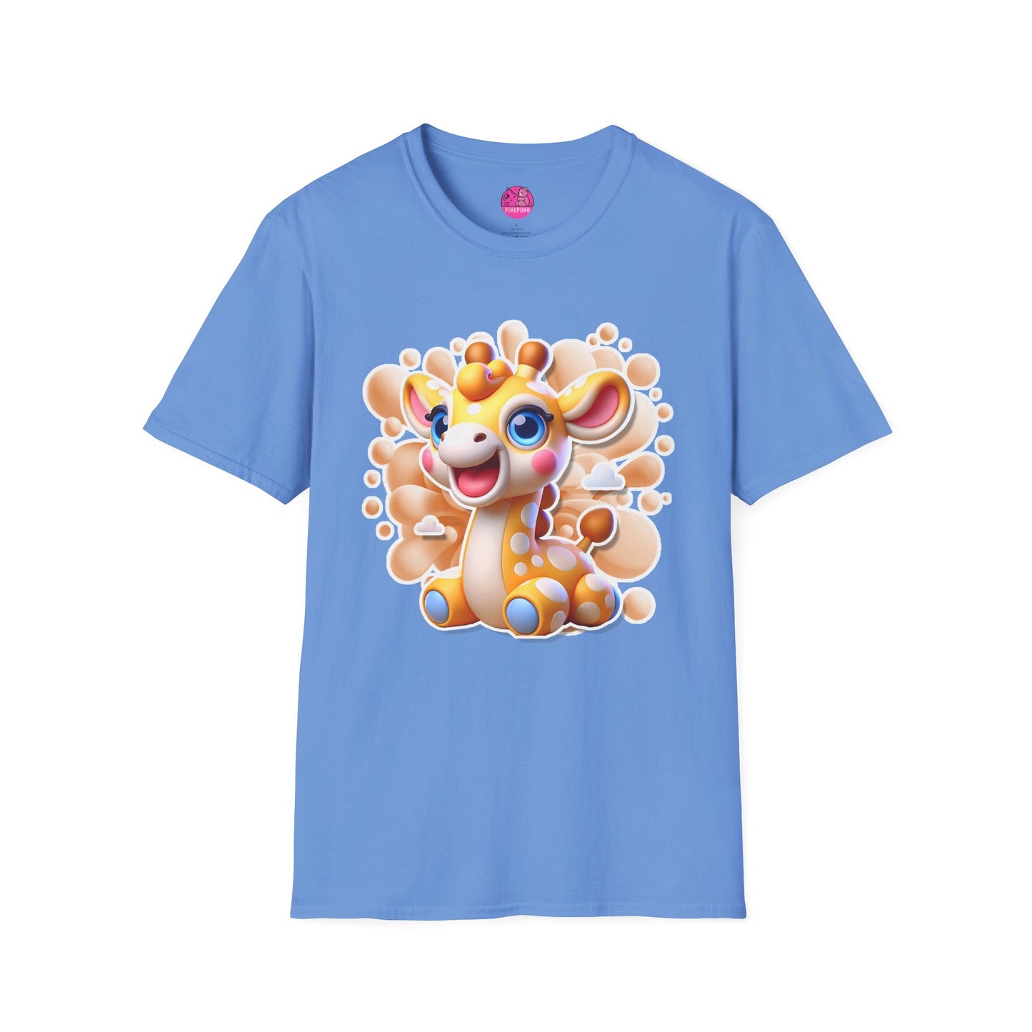 Geoffrey Giraffe T-Shirt - Tall on Charm, Big on Smiles Unisex Softstyle