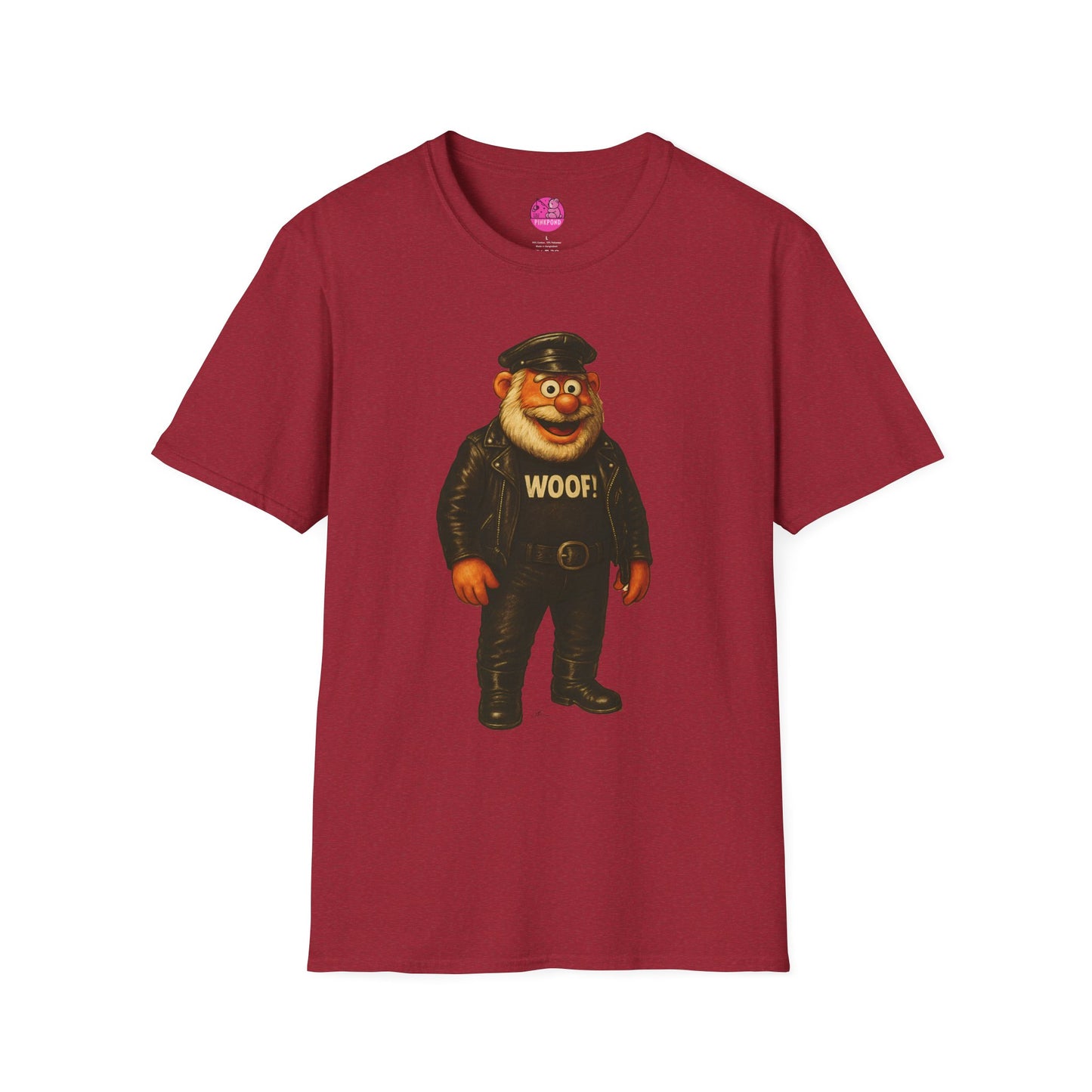Unisex T-Shirt Leather Polar Bear Tee - WOOF Shirt Silver Beard Energy Pride Fashion
