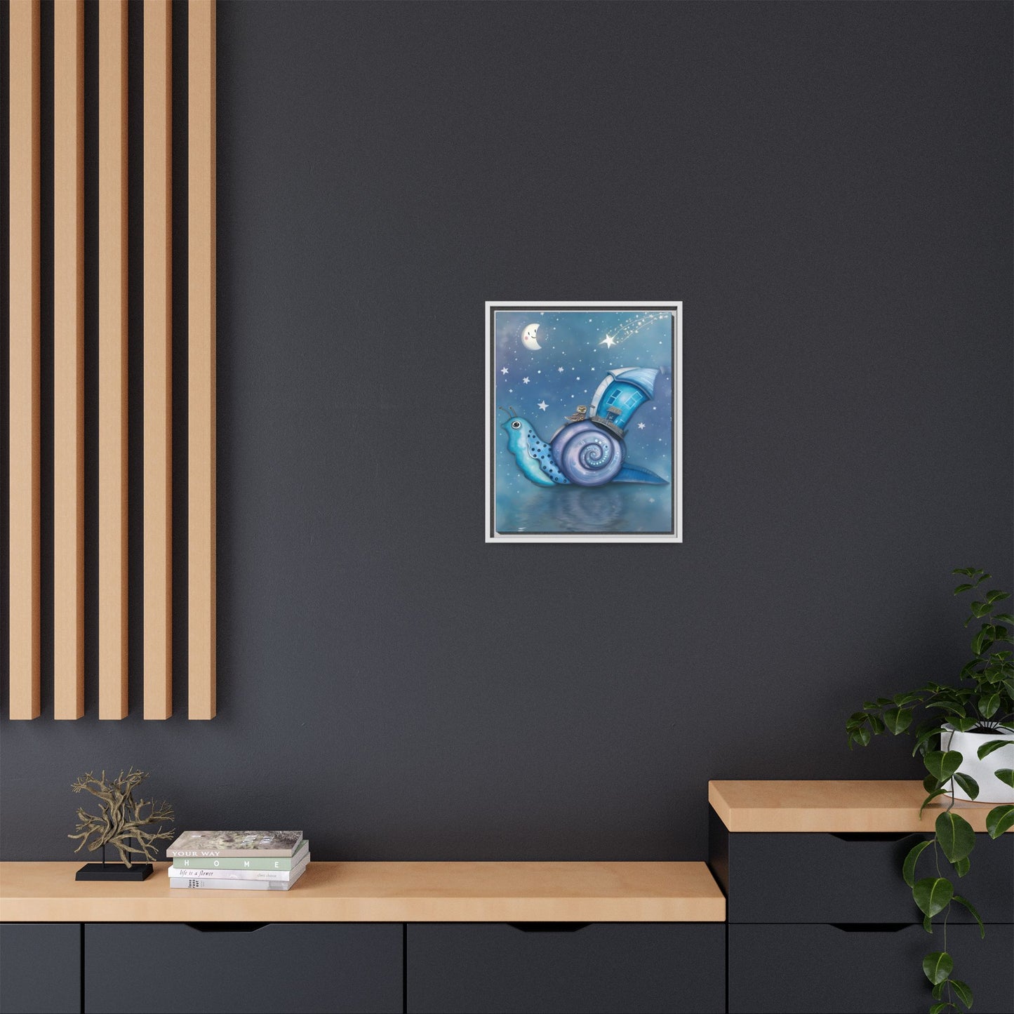 The Owl and the Snail Glided Upon a Sea of Stars by Andrew McCarter  - Canvas Print