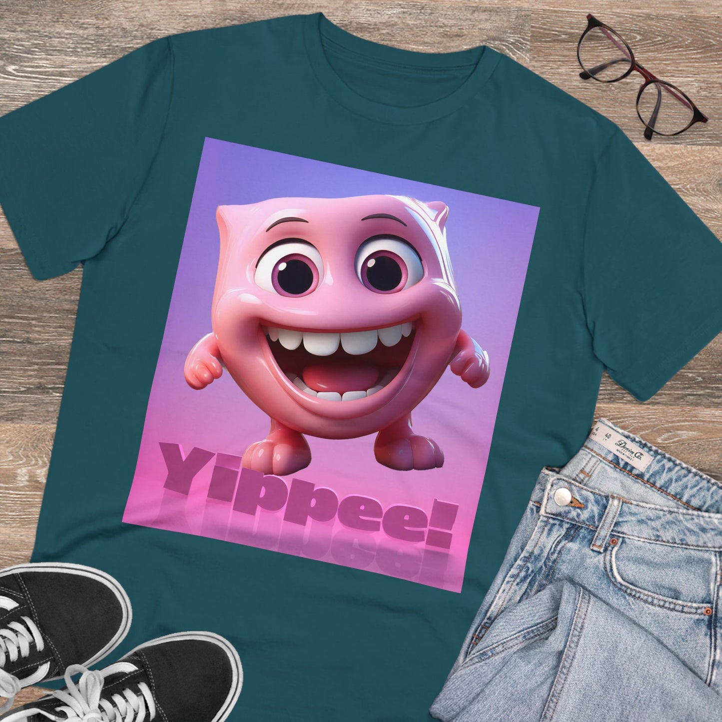 Polly the Pink Monster Smile Graphic T-shirt - Unisex