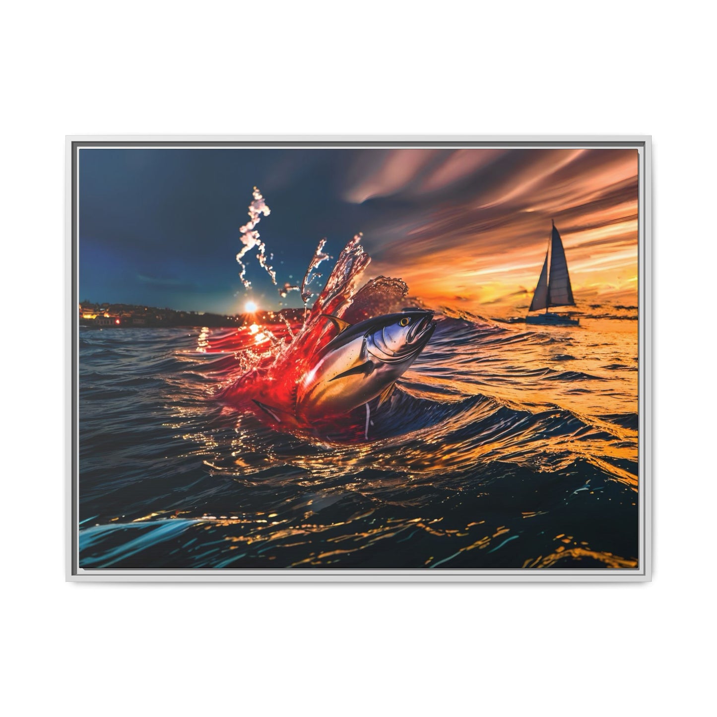 "The Leap" by Andrew McCarter - Ocean Canvas Art.