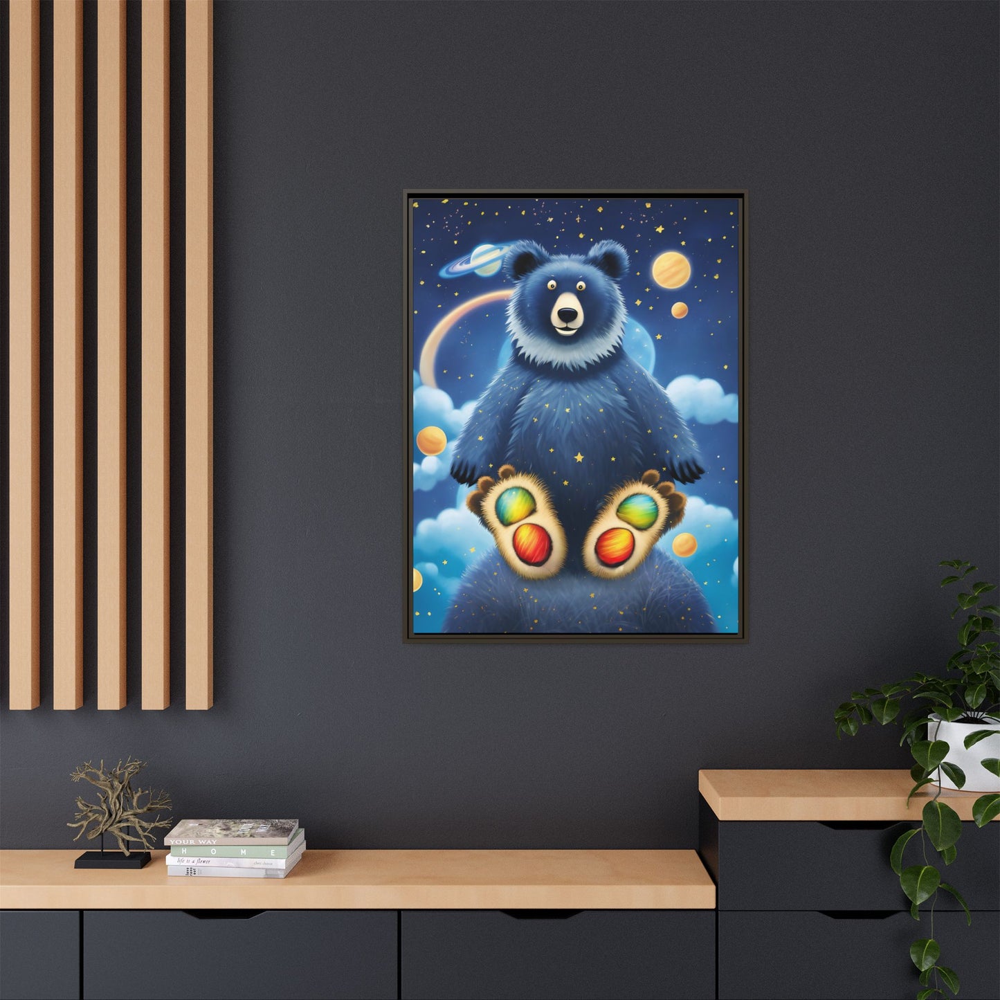 'Cosmic Pawprints' by Andrew McCarter - Canvas Art