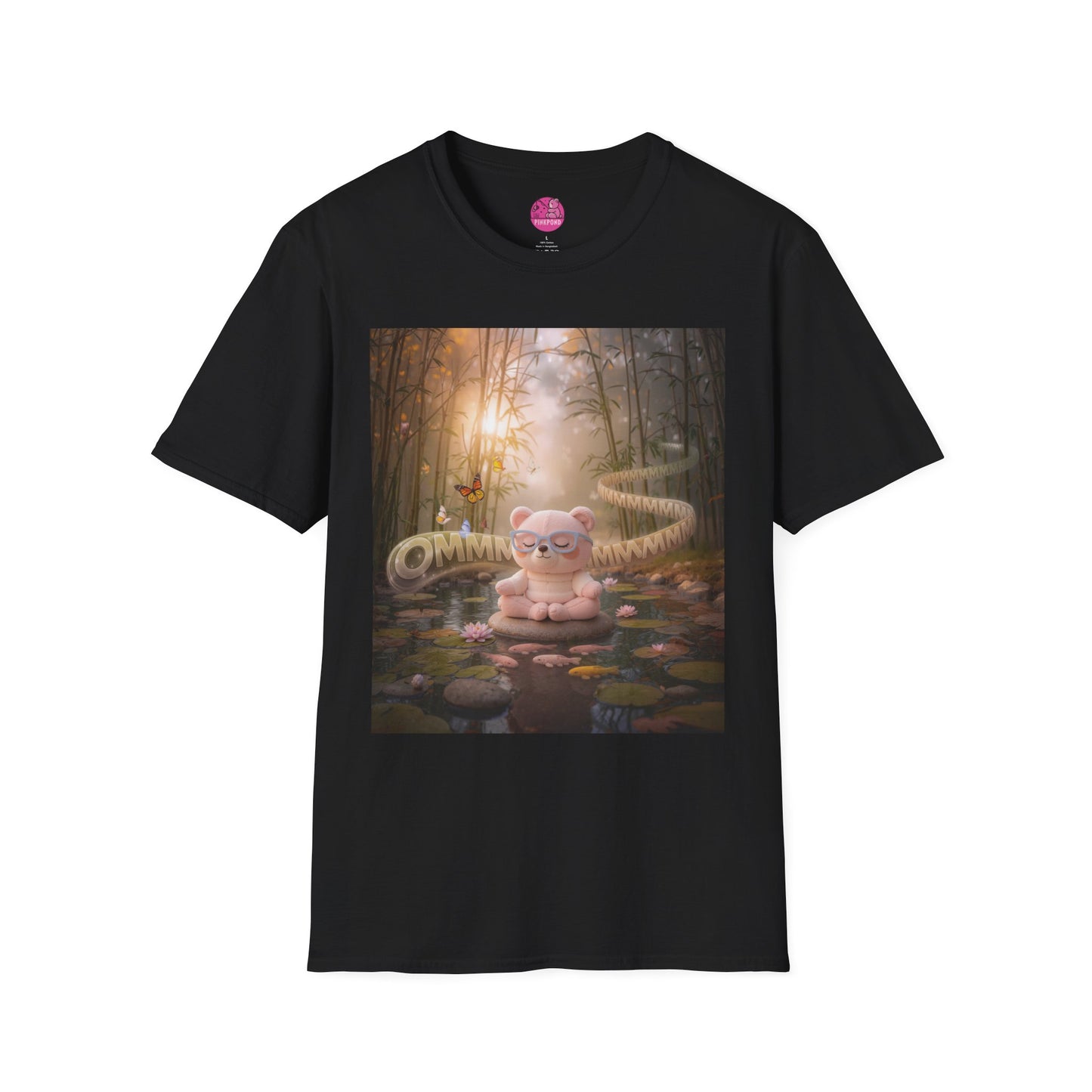 Meditating Bear Daylight Calm T-Shirt — "Find Your Calm" Design