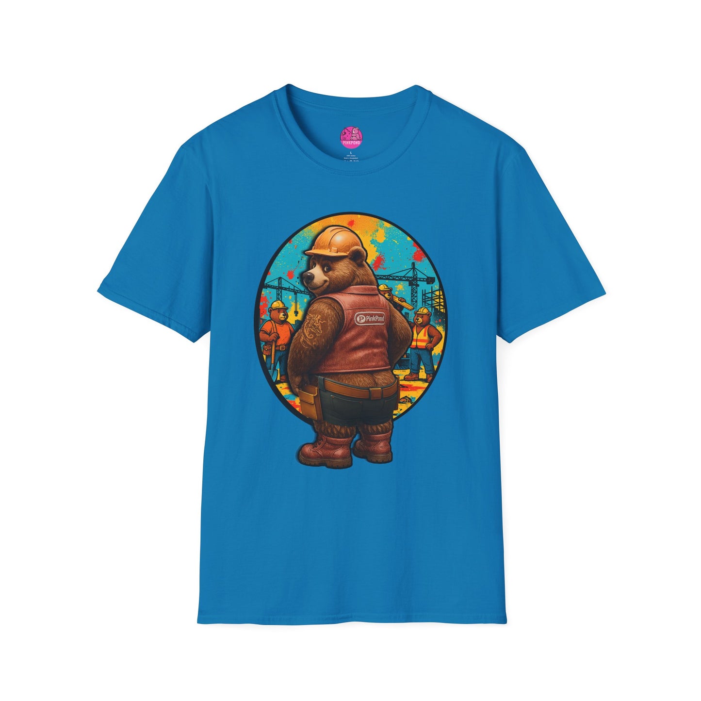 Graphic Tee Builder’s Bum Bear Unisex Softstyle T-Shirt