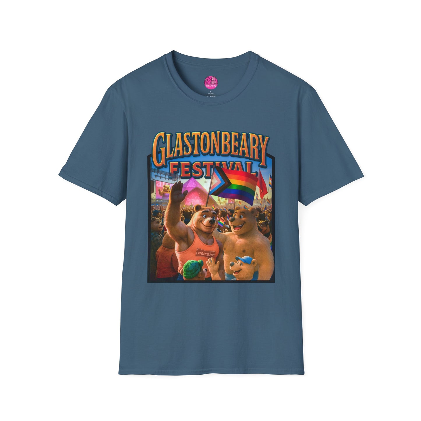 Glastonbeary Festival Unisex Tee - Bear Pride, Queer Joy, Festival Fashion