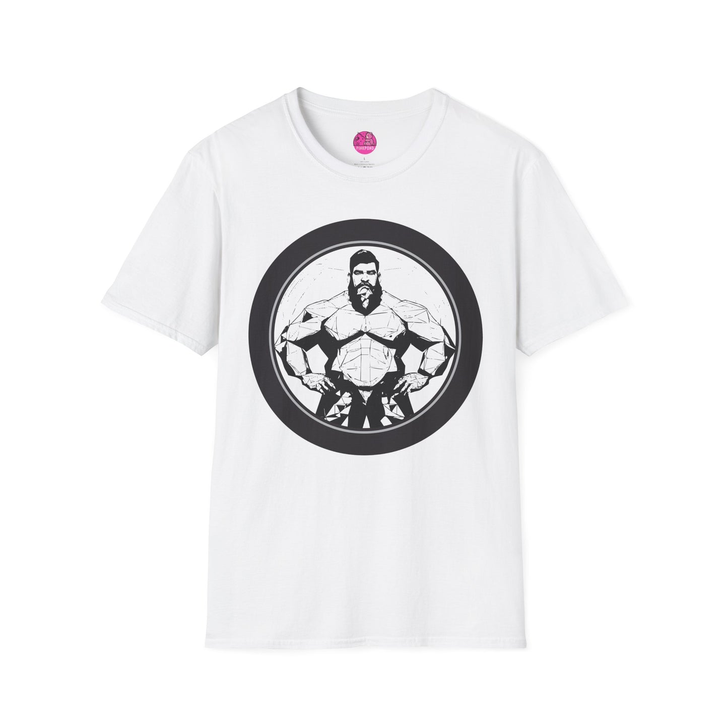 Muscle Bear T-Shirt - Bold Geometric Strength Unleash Your Inner Power