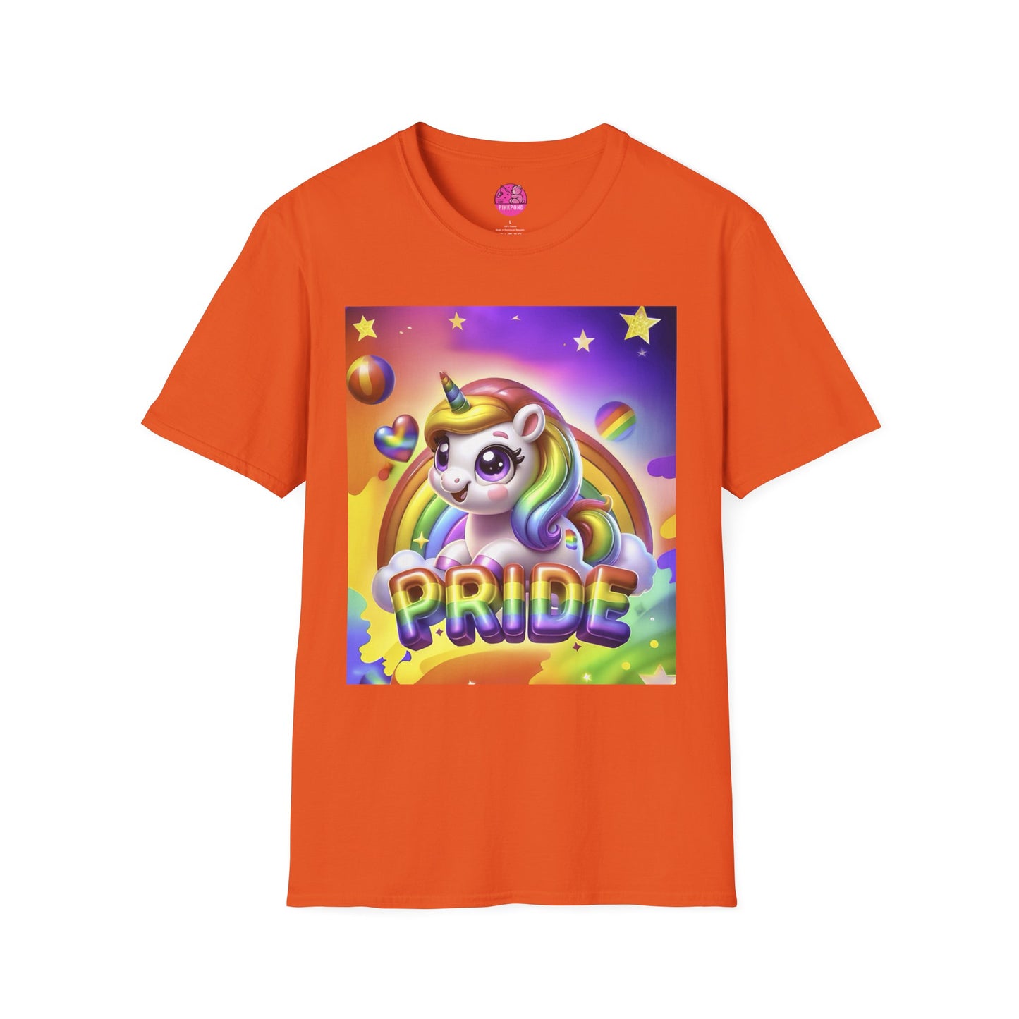 Rainbow Pride Unicorn T-Shirt – Wear Your Colors Loud and Proud! - Unisex Softstyle Tee