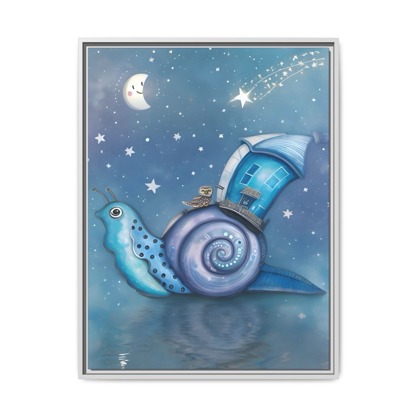 The Owl and the Snail Glided Upon a Sea of Stars by Andrew McCarter  - Canvas Print