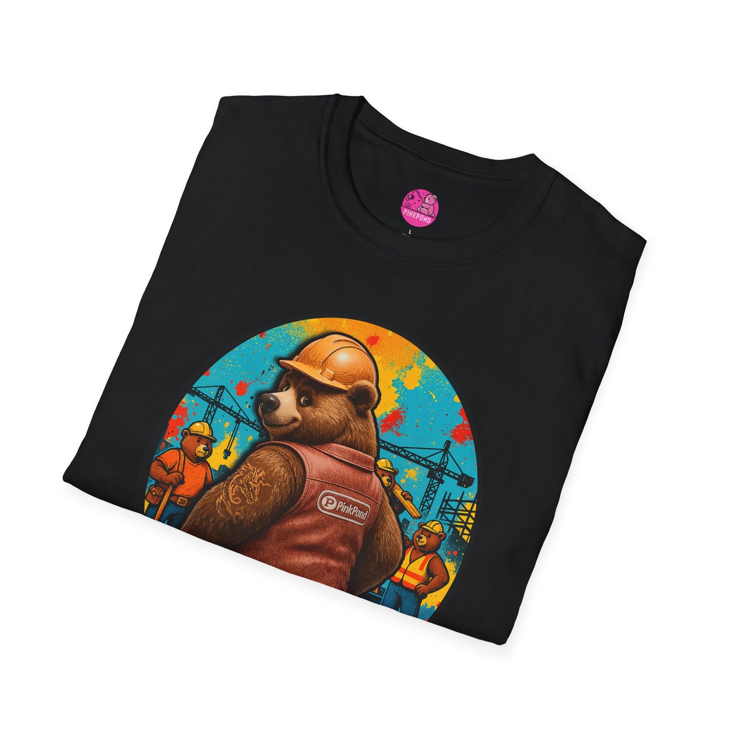 Graphic Tee Builder’s Bum Bear Unisex Softstyle T-Shirt