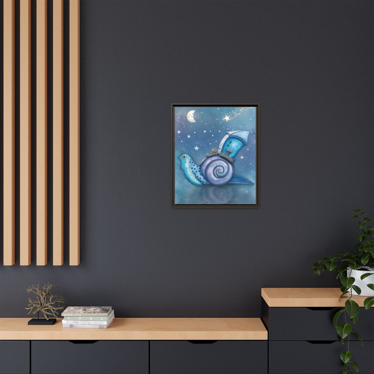 The Owl and the Snail Glided Upon a Sea of Stars by Andrew McCarter  - Canvas Print