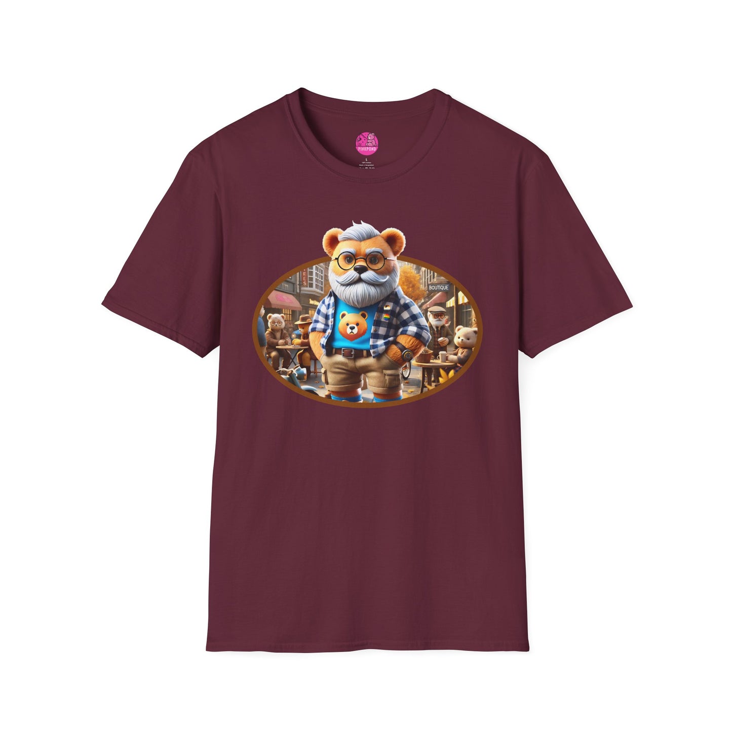 Big Bear T-Shirt - Bold, Comfortable Unisex Softstyle Tee with Playful Charm